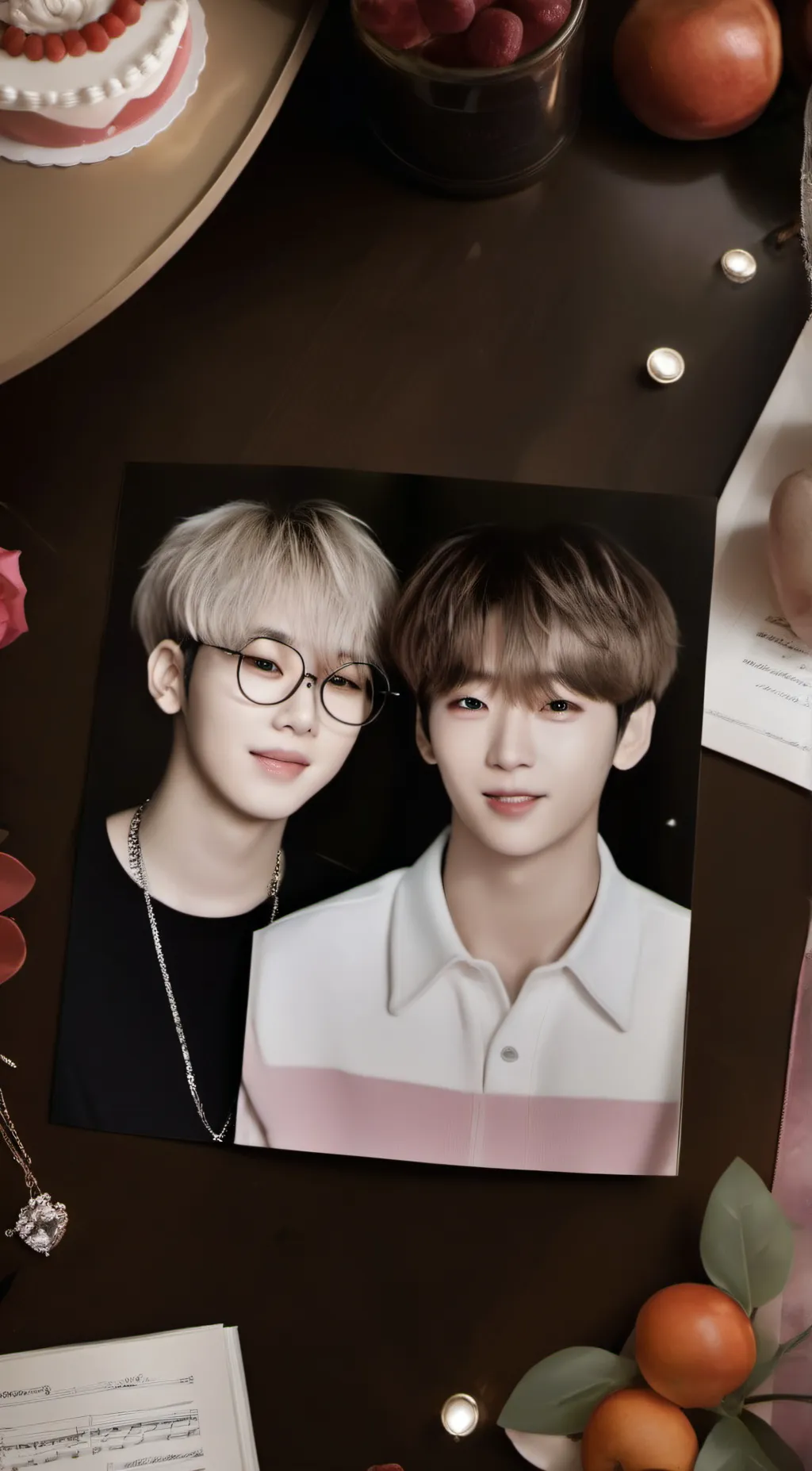 ai character: jimin and jin  background