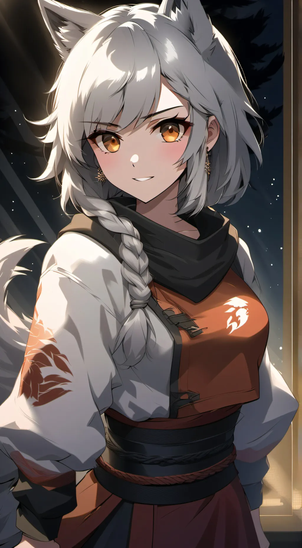 ai character: Chloe of the snow background