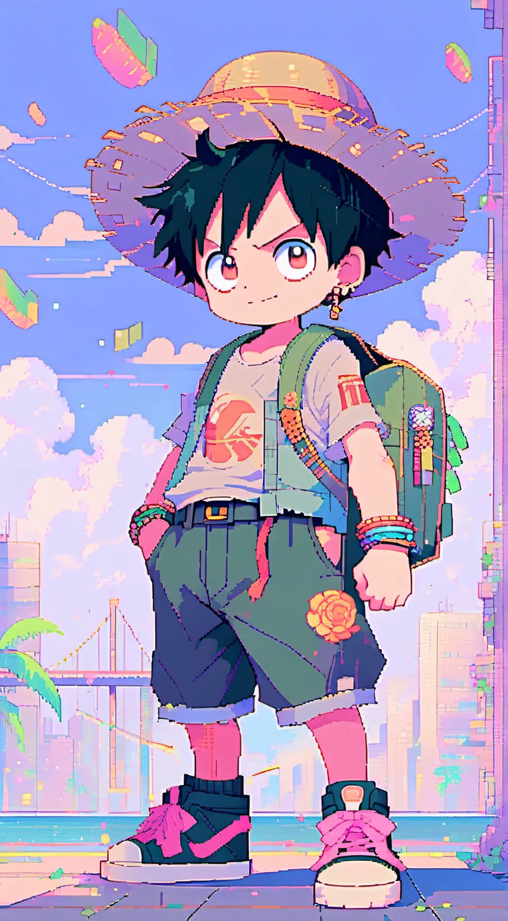 ai character: Baby Luffy background