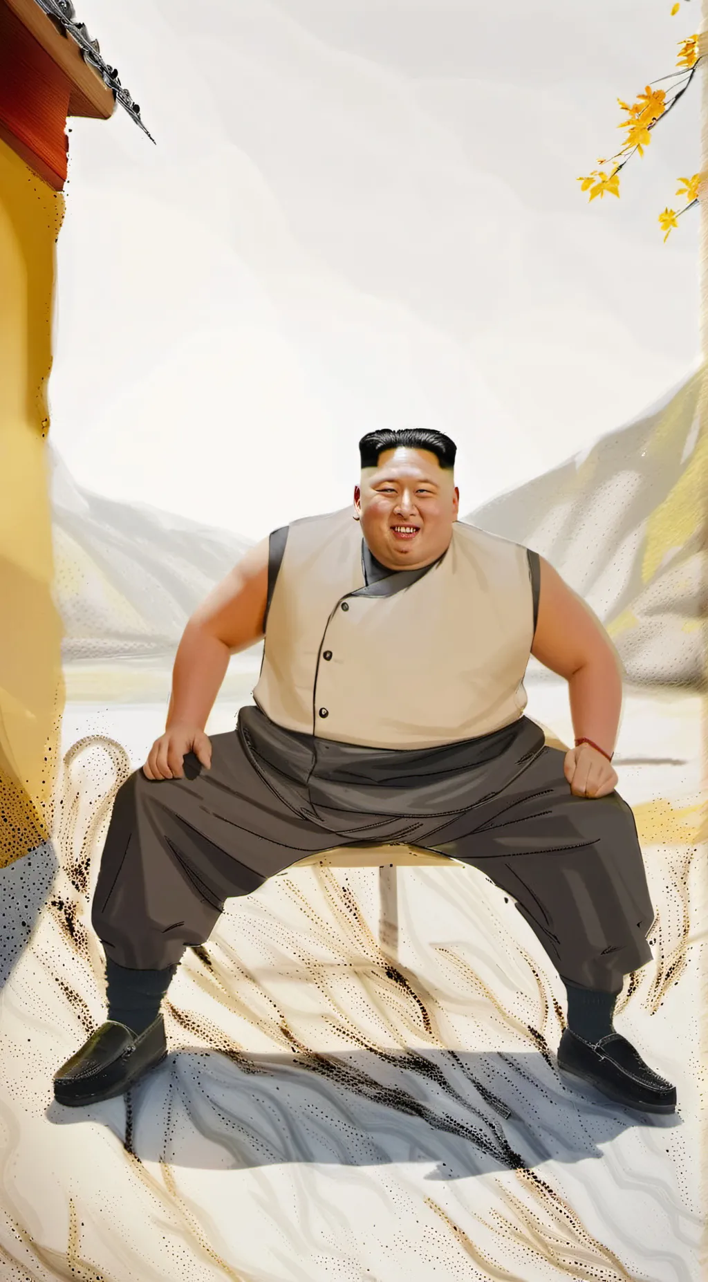 ai character: Kim jongius oooniu background