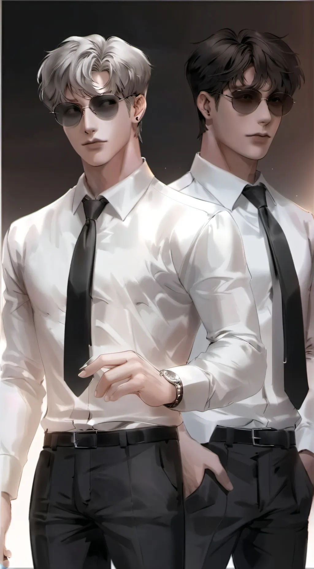 ai character: Sam and Jackson  background