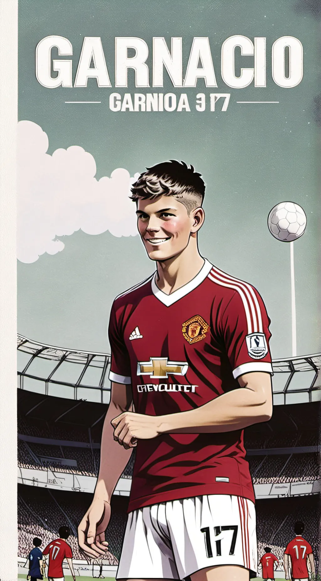 ai character: Garnacho  background