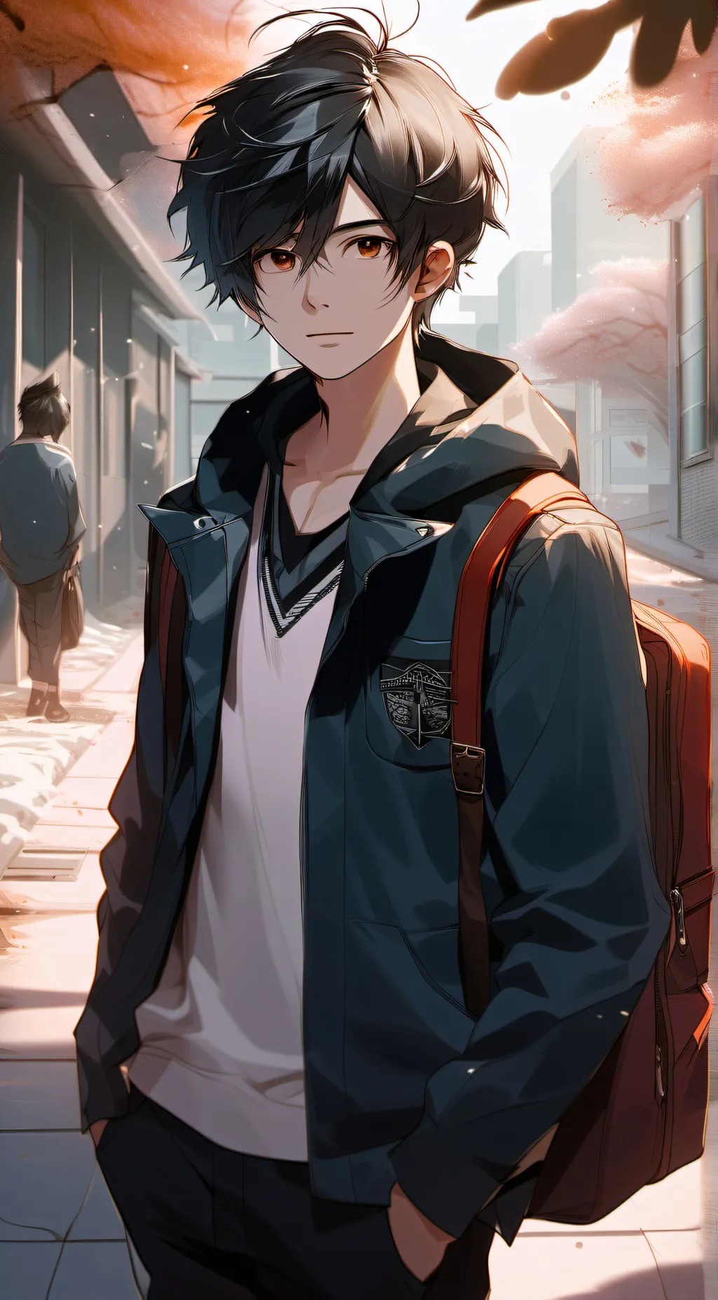 ai character: Ethan,●• background