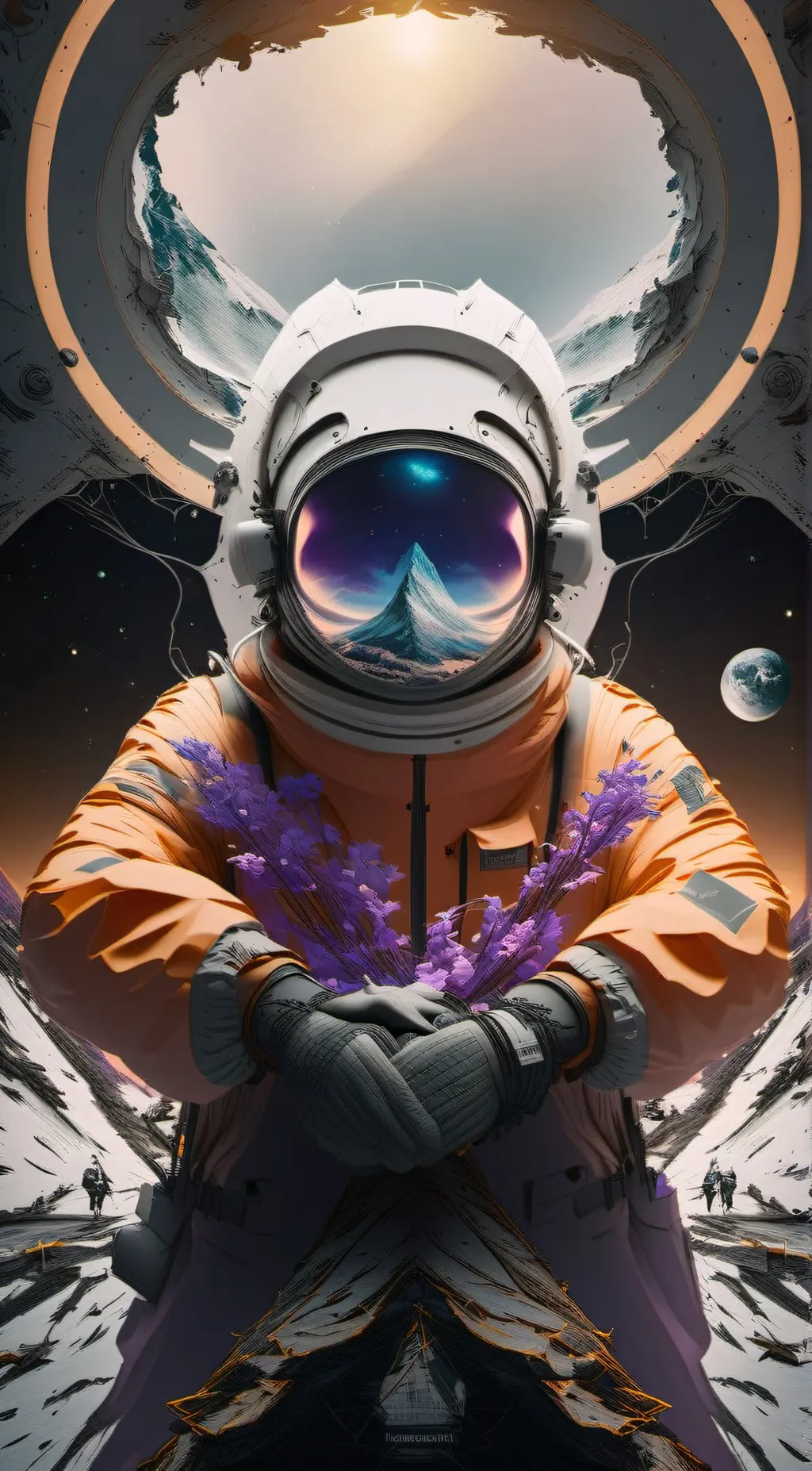 ai character: purple background