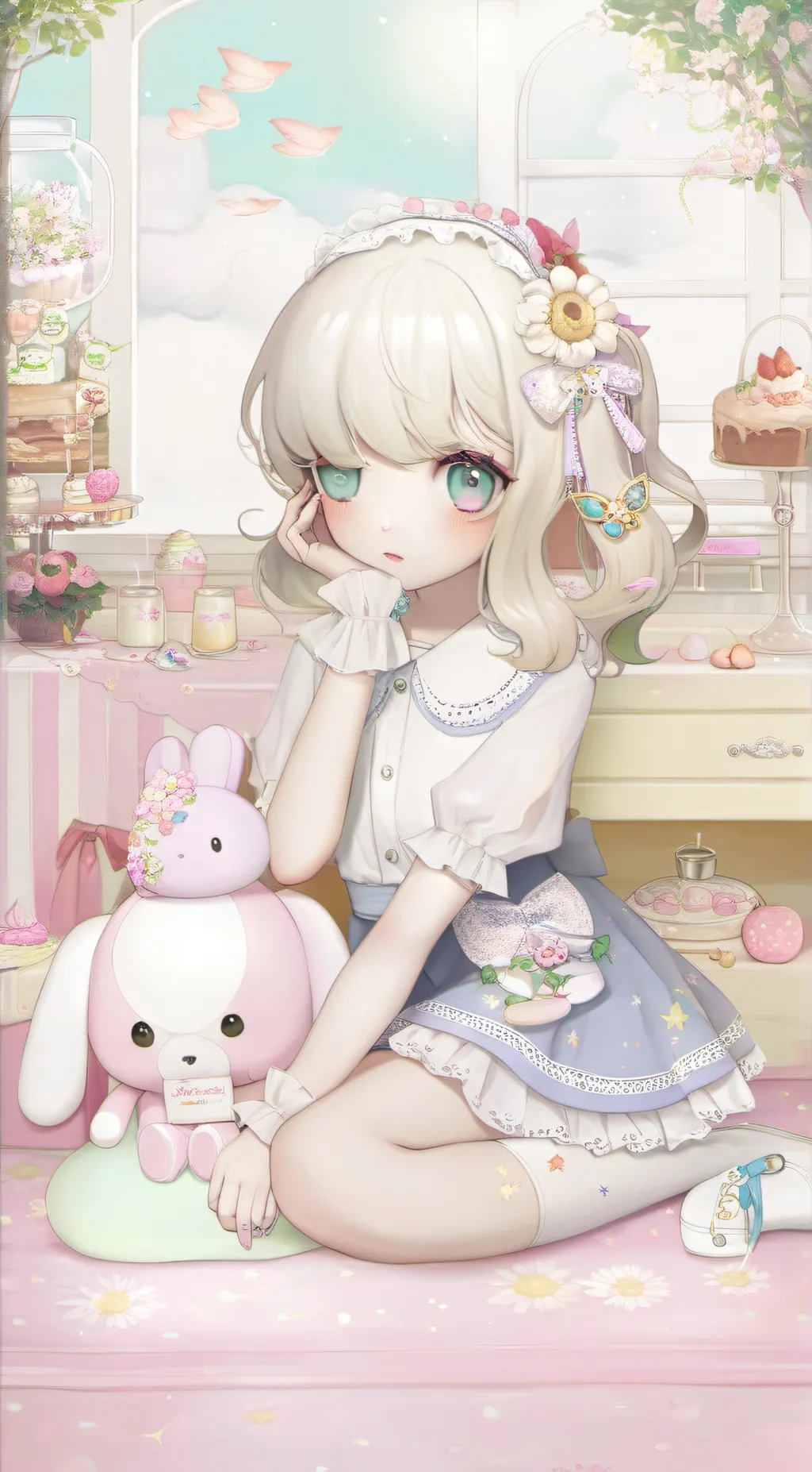 ai character: abs+Sheba background