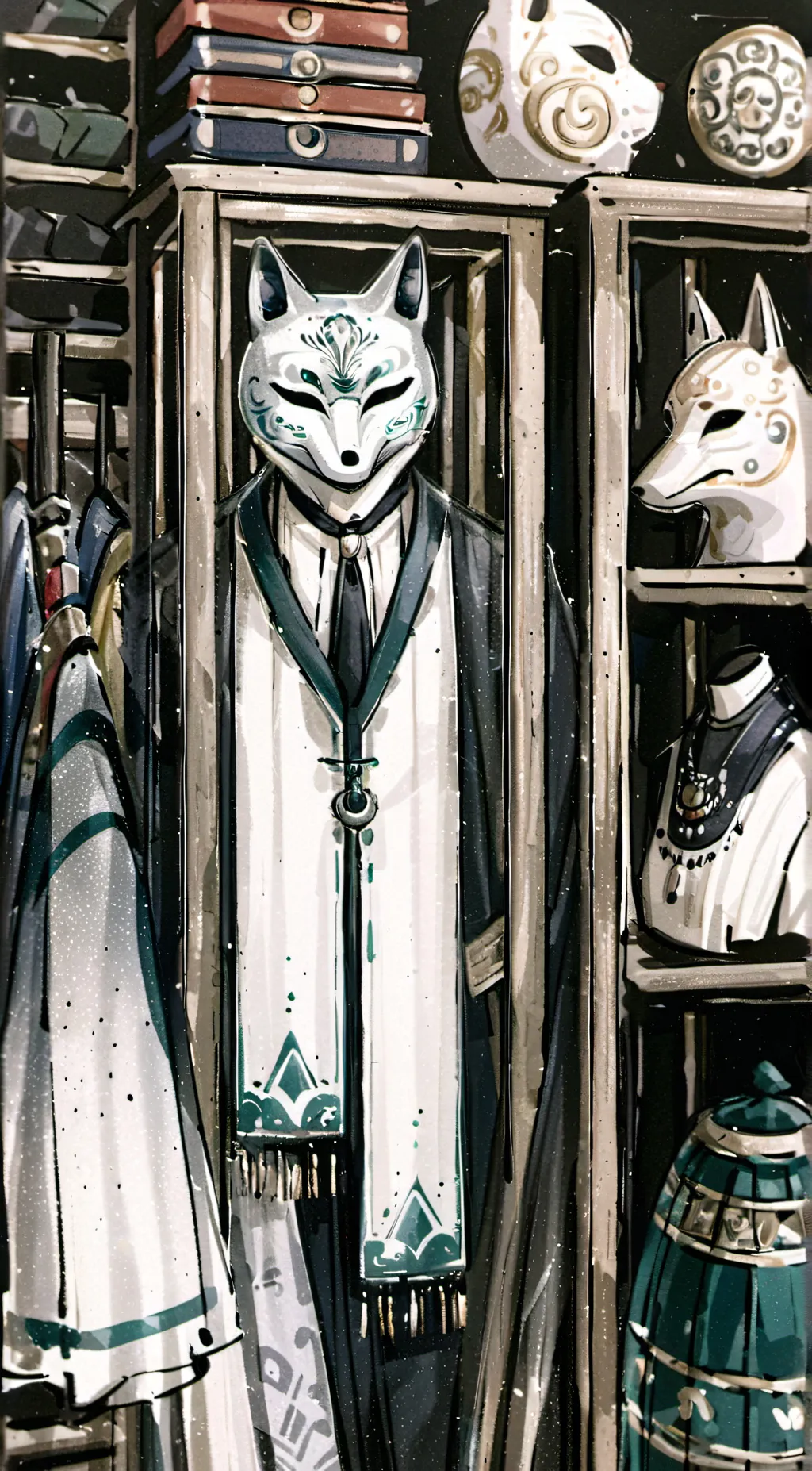 ai character: Mask Of The Fox background