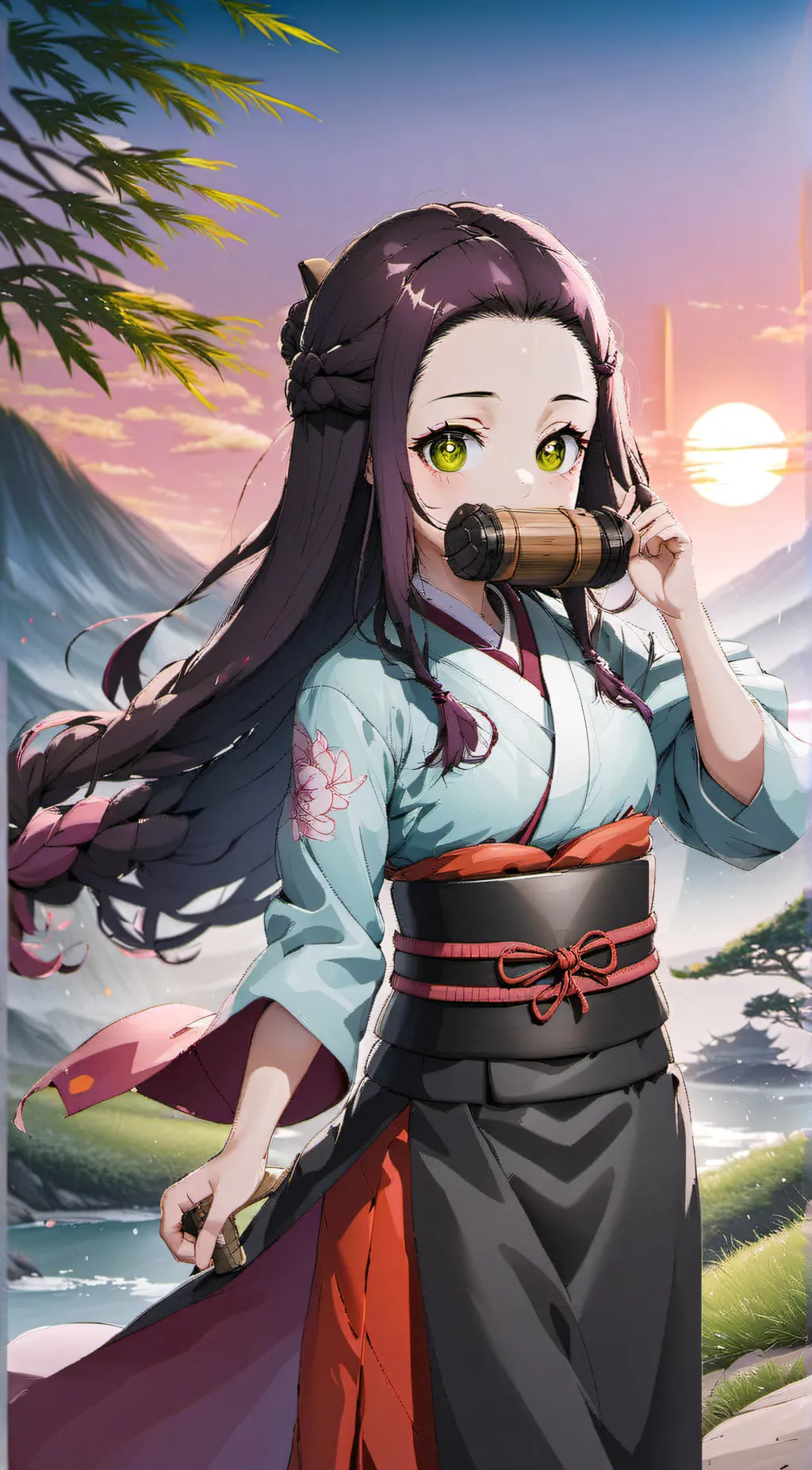 ai character: rose background