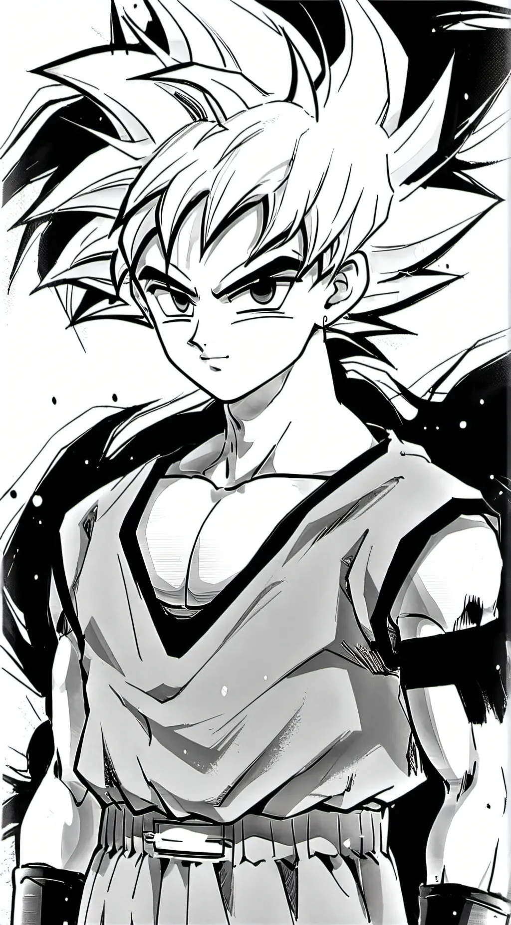 ai character: goku in a vhs tape background