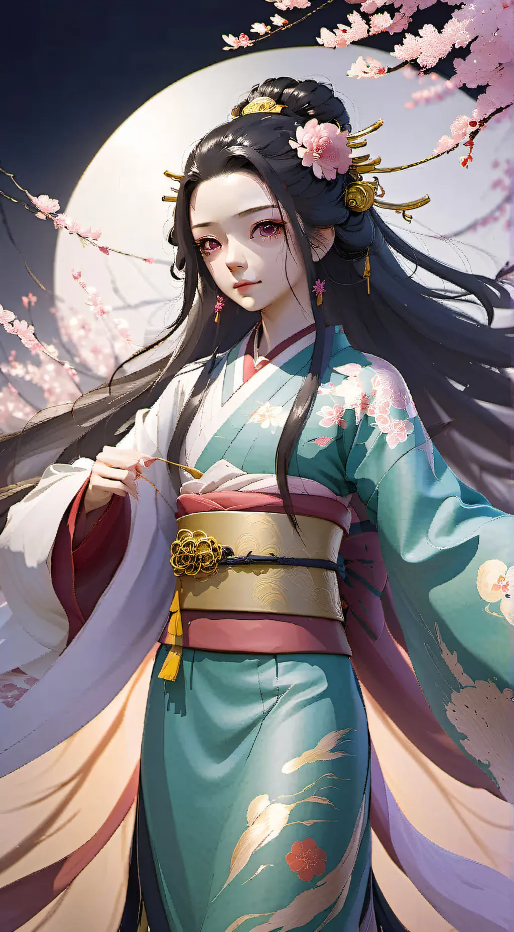 ai character: Nezuko background