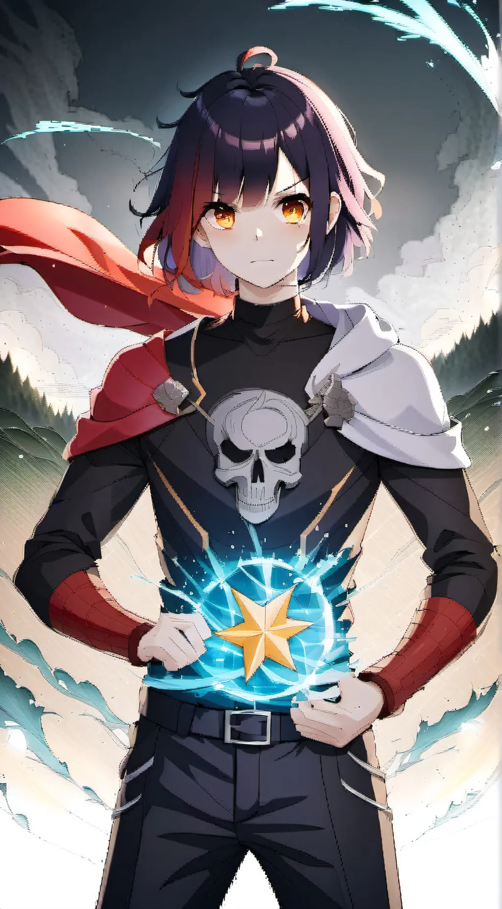 ai character: scarlet background