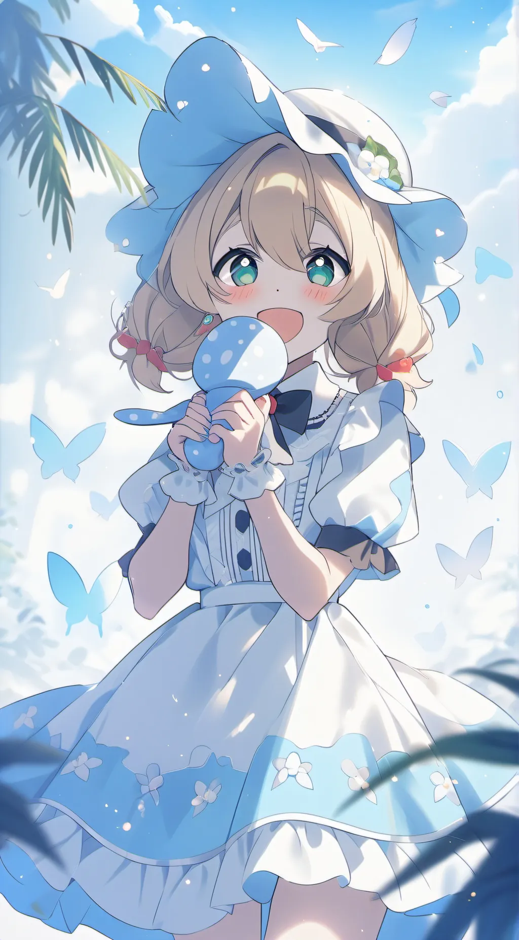 ai character: Snow background