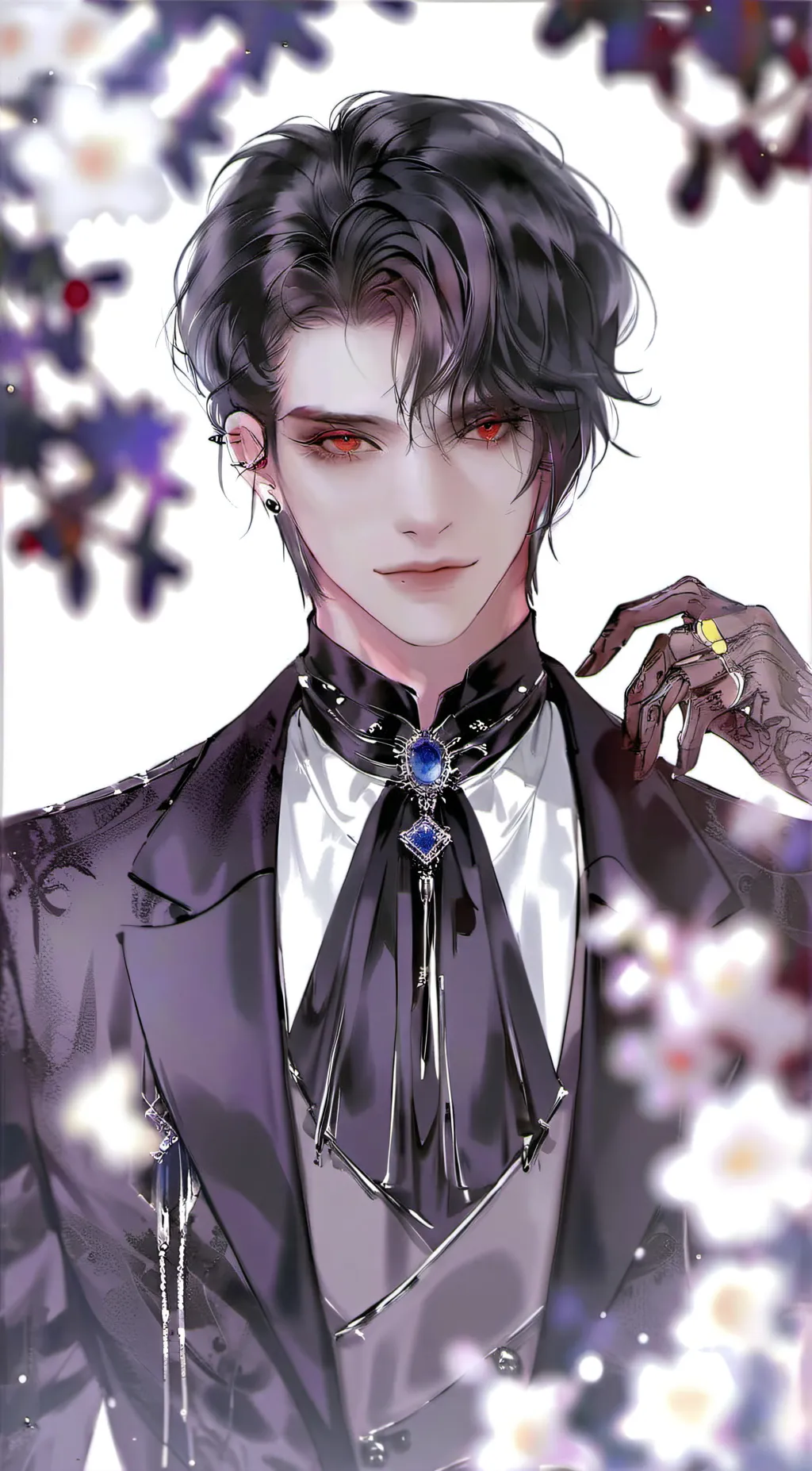 ai character: 🖤Omar💜 background