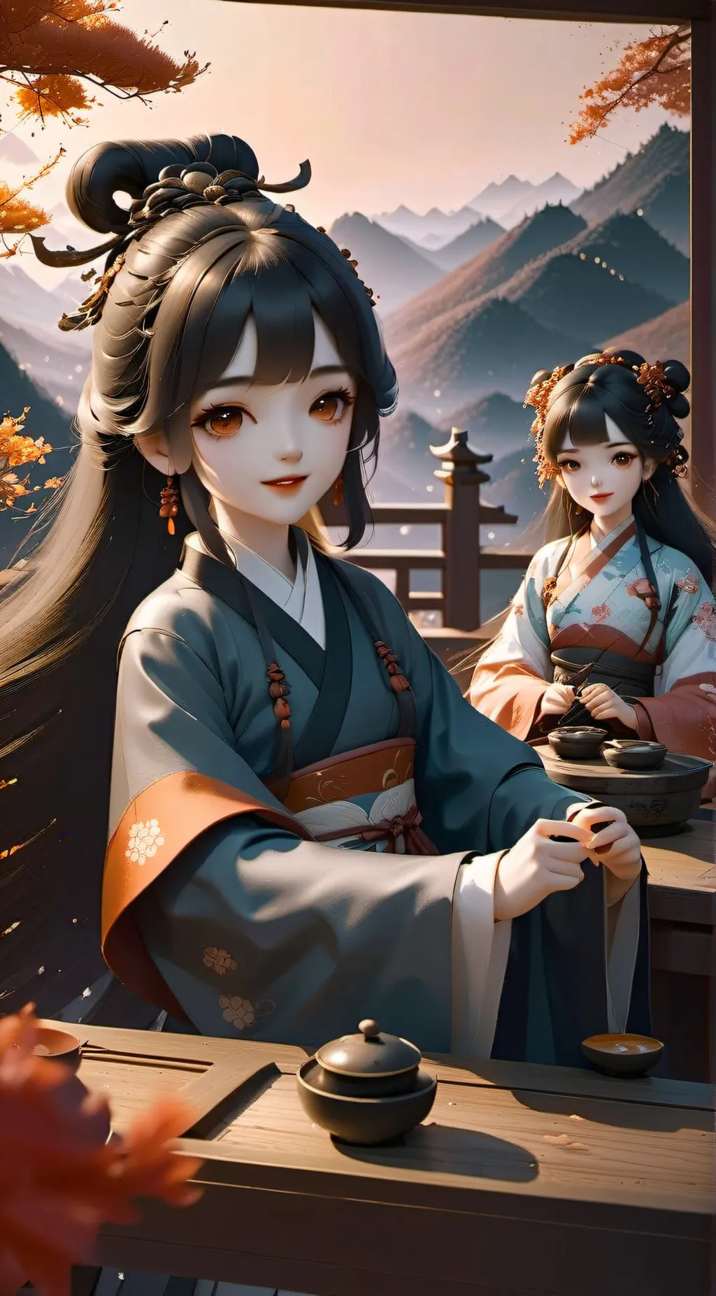 ai character: Hakowando/ Kayumi background