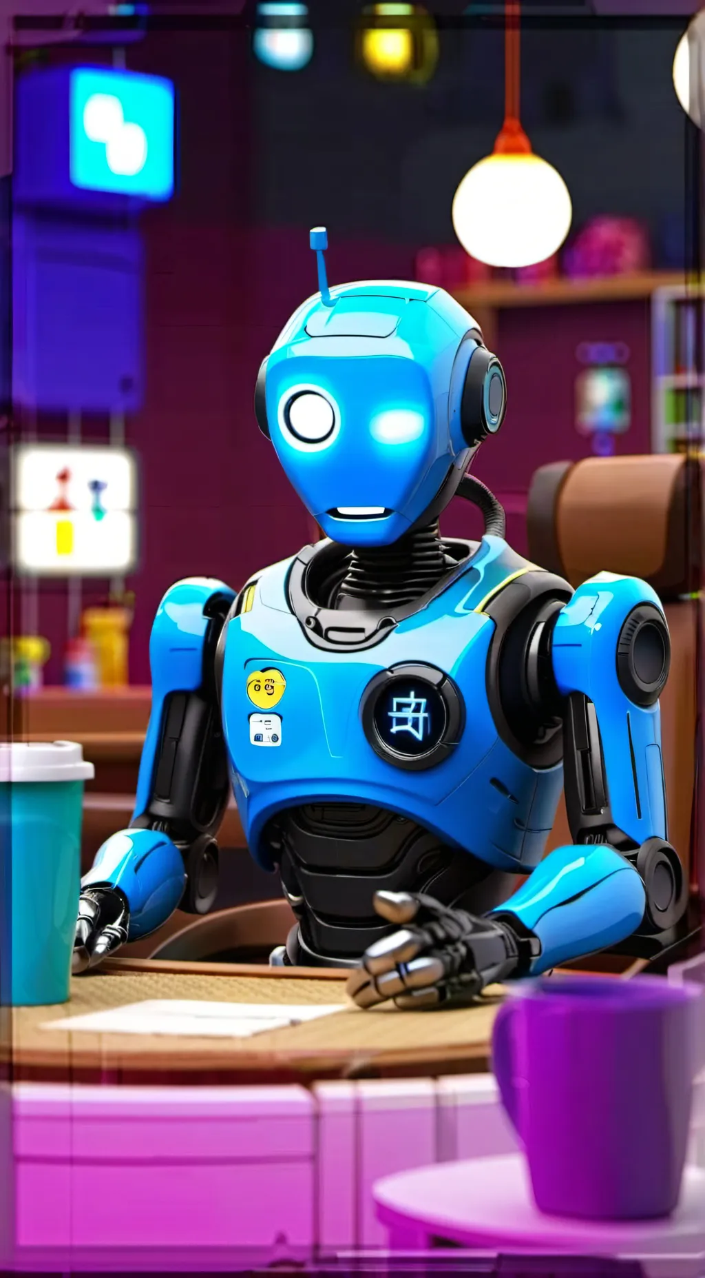 ai character: mha and the robot background