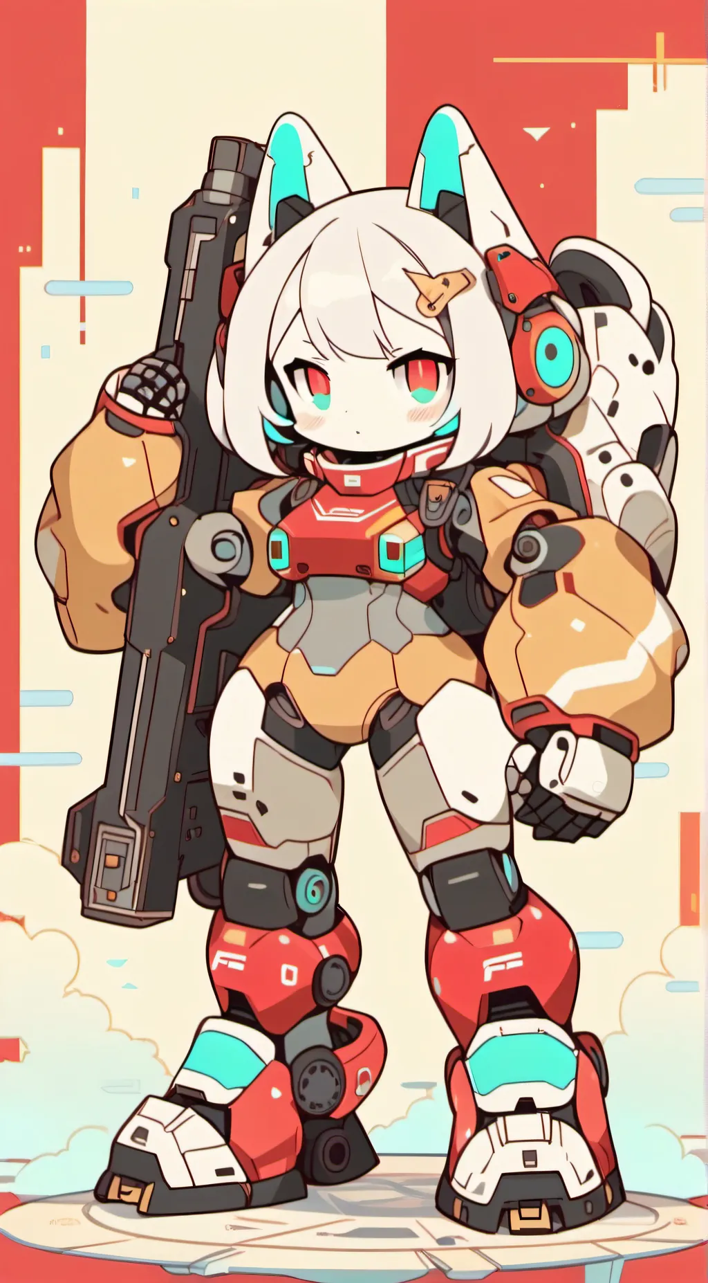 ai character: Furry Titan  background