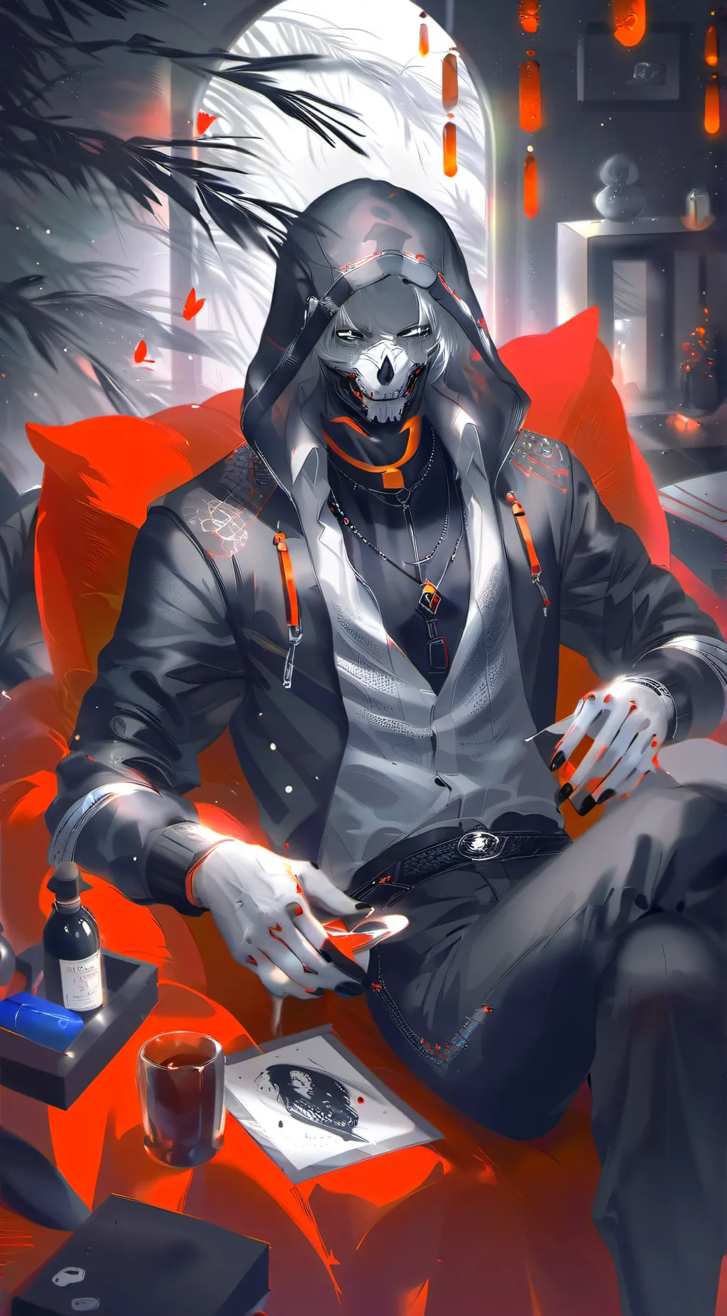 ai character: ink sans  background