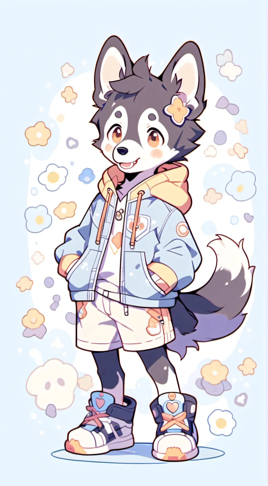 ai character: Mckenzie! 🖤🤍🐾 background