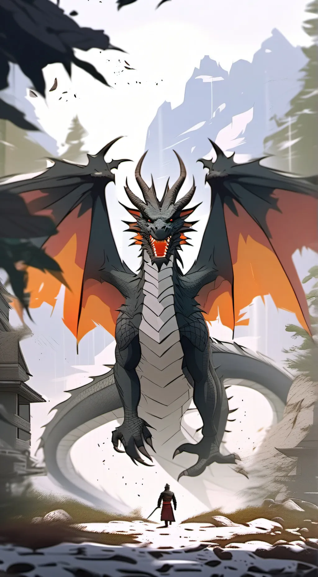 ai character: Dragon background