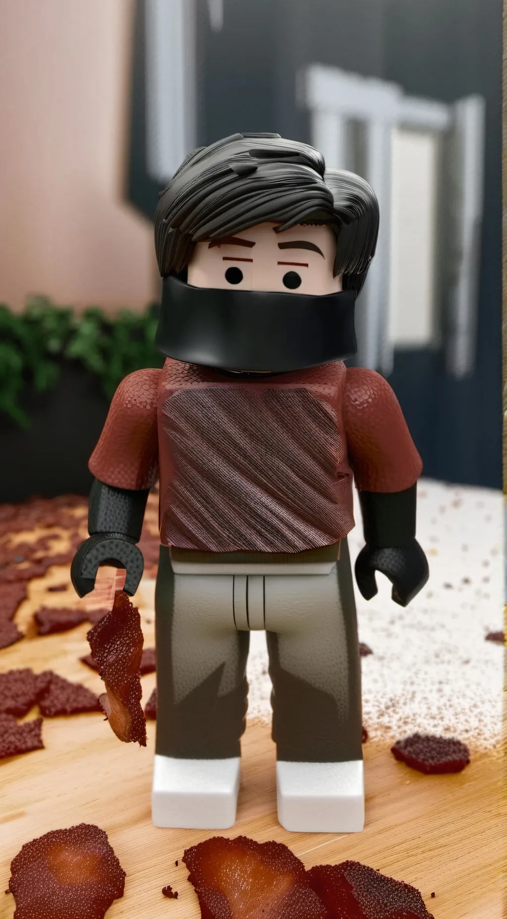 ai character: Bacon Hair background