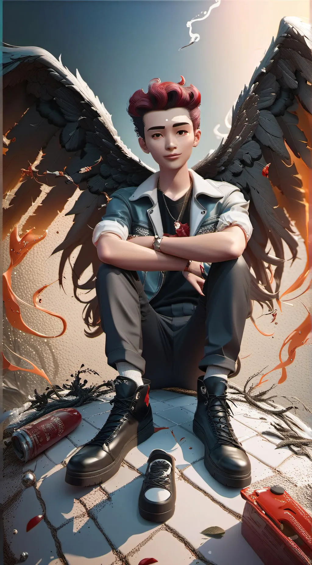 ai character: Damien background