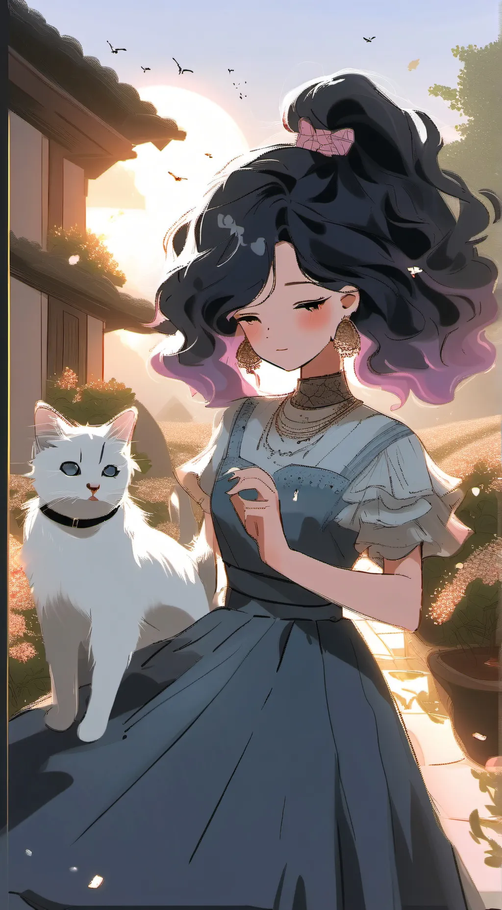 ai character: angel rose mary  background