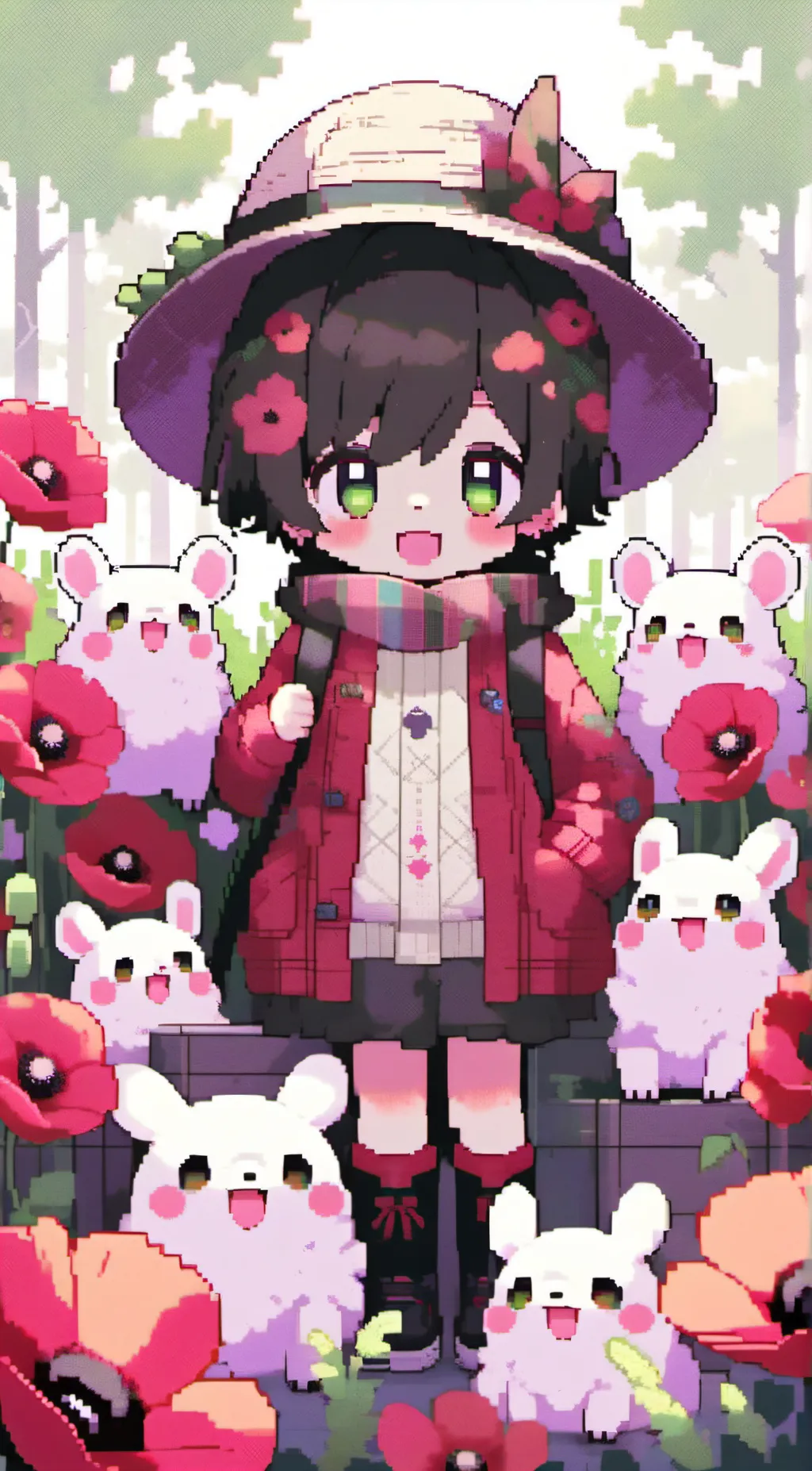 ai character: Smiling Cr-itters? background