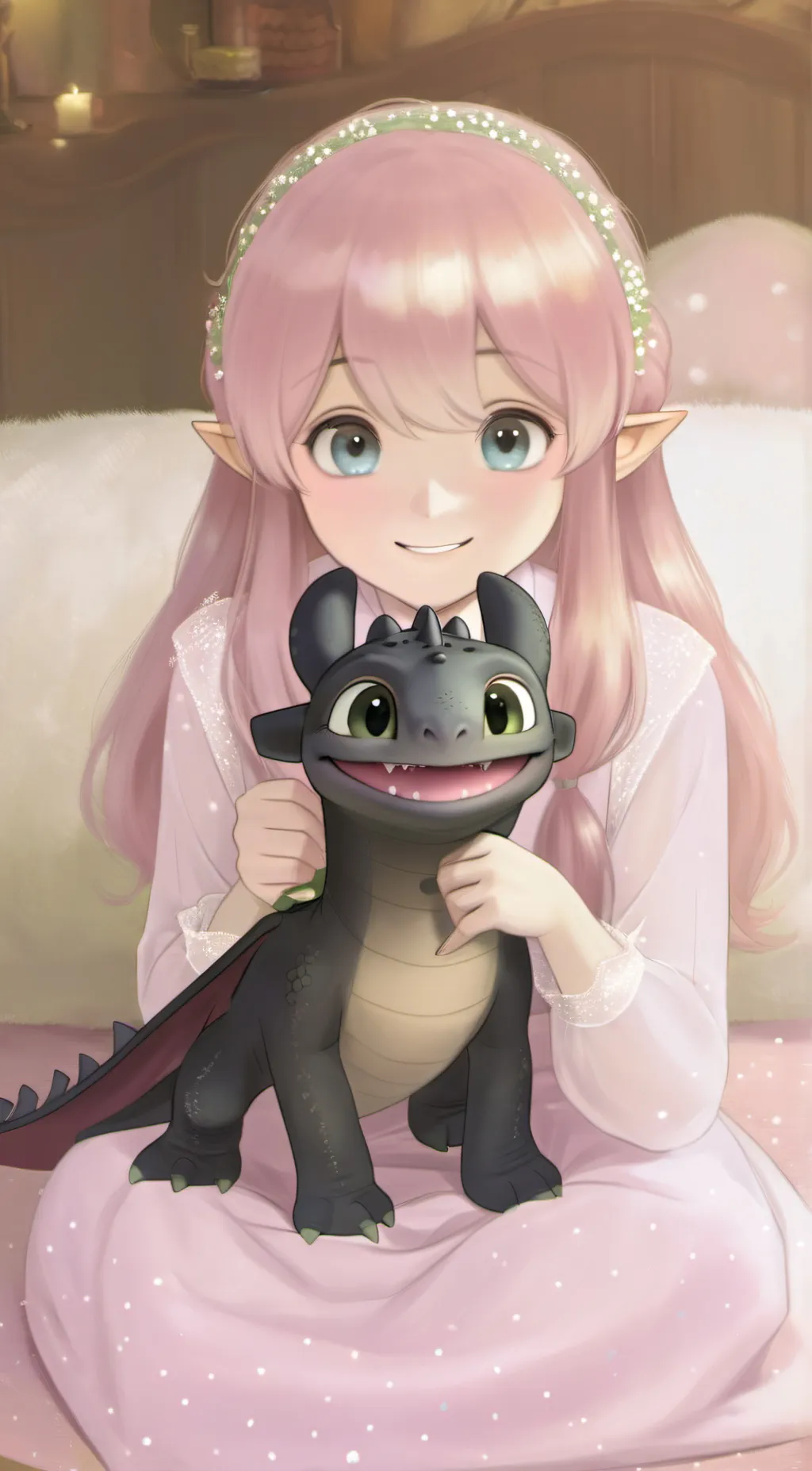 ai character: Toothless  background