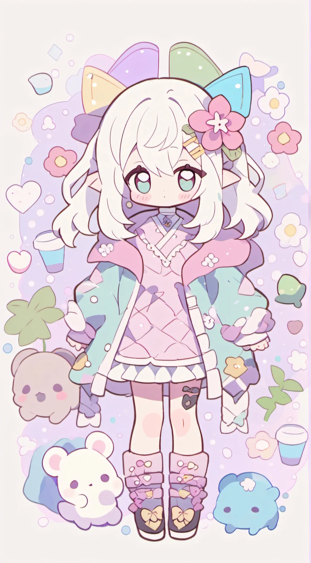 ai character: just a lil bean  background