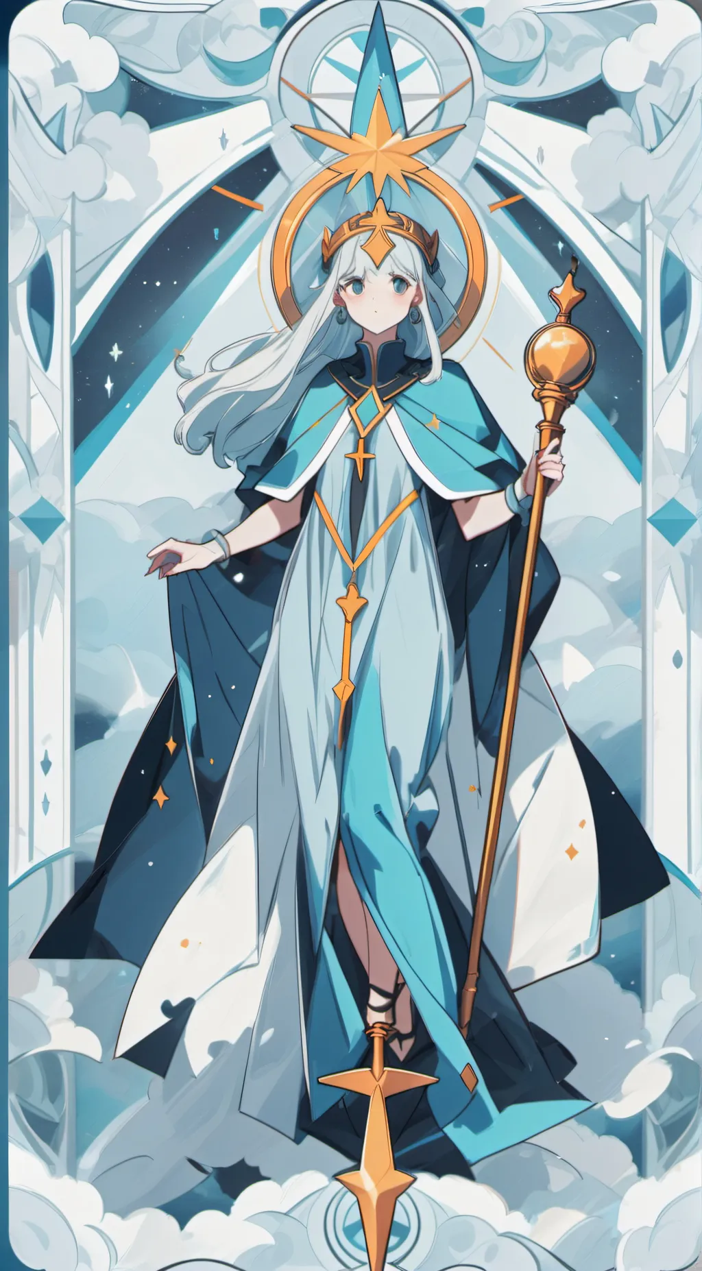 ai character: Water god background
