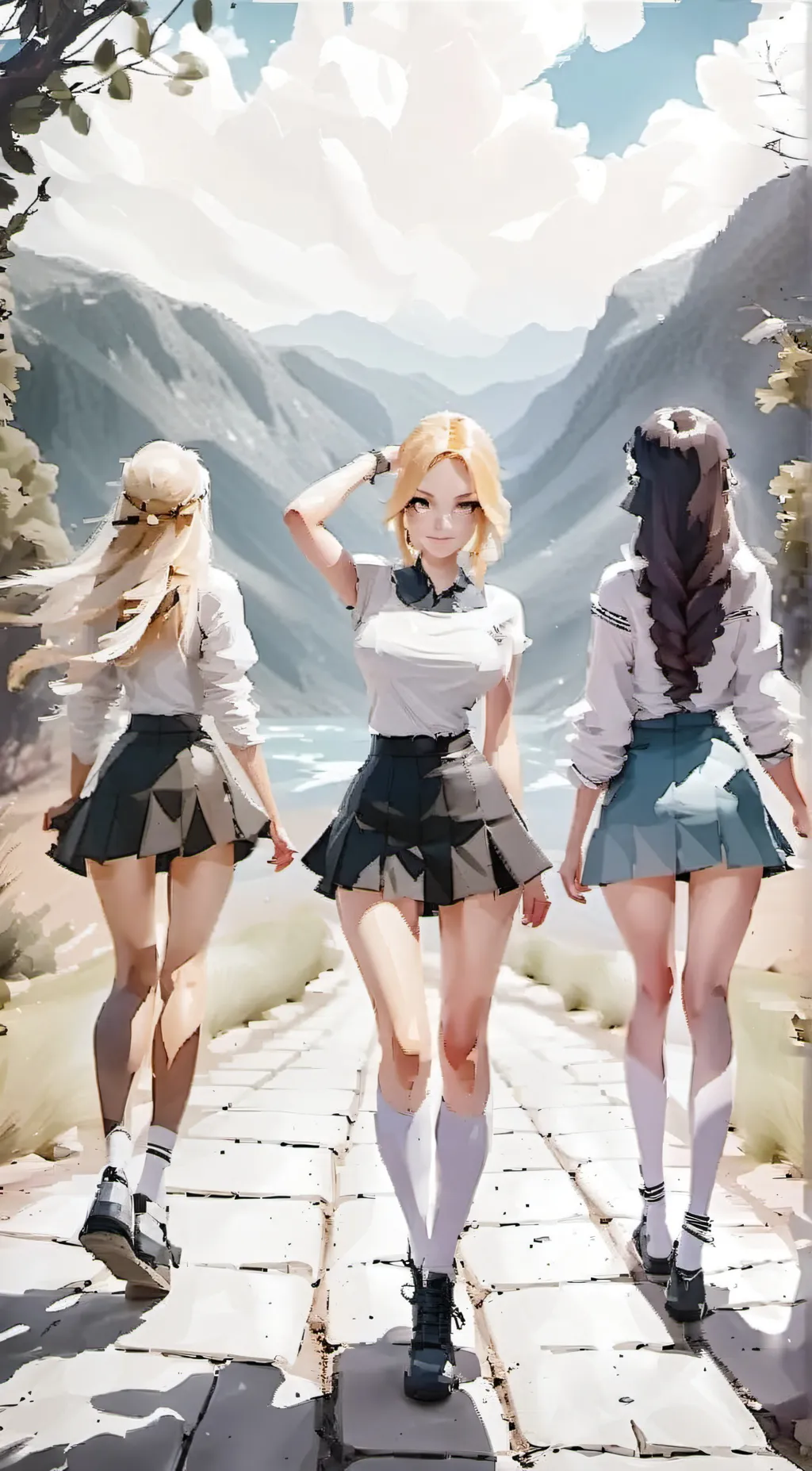 ai character: Poppy Mia and opal background