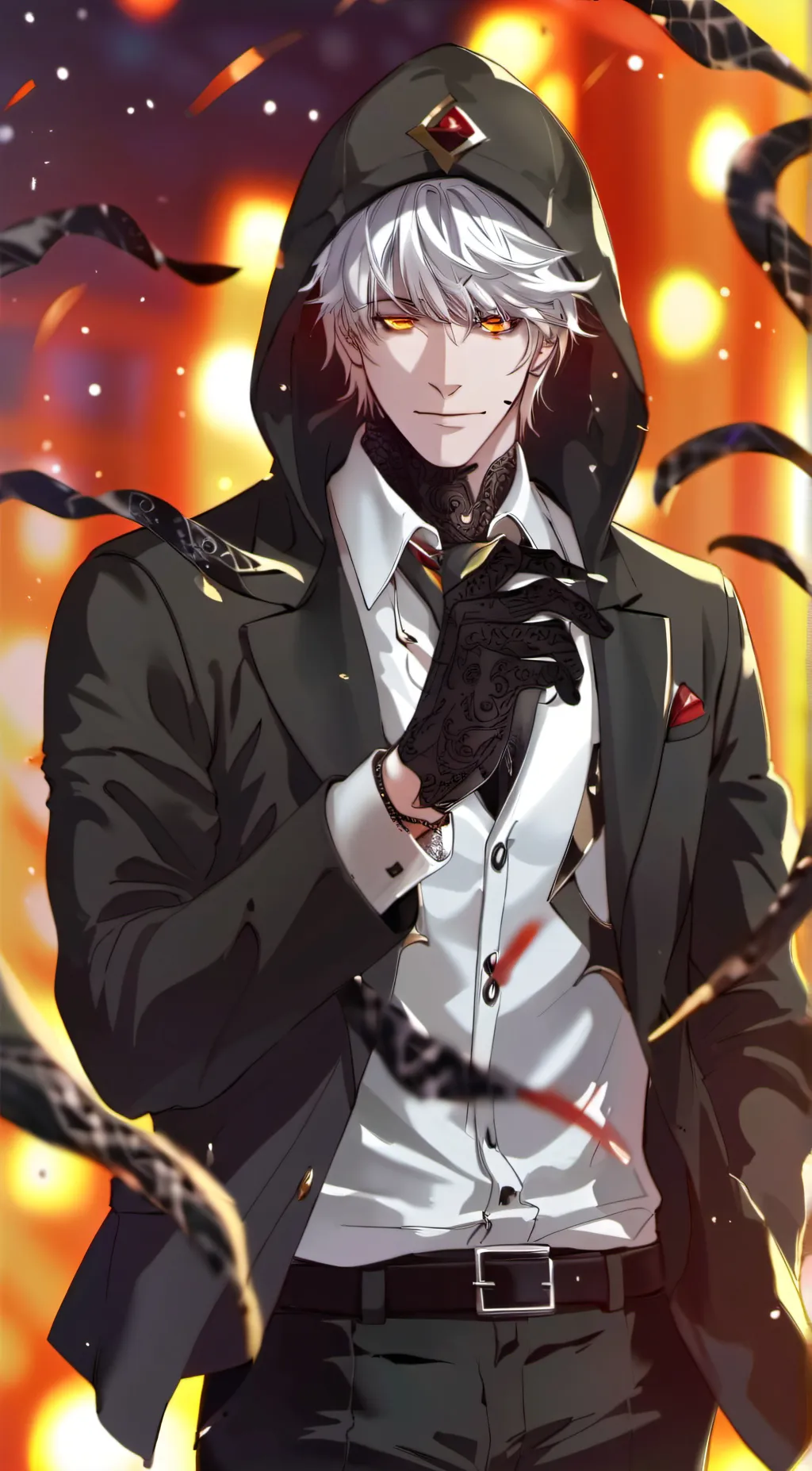 ai character: demin background