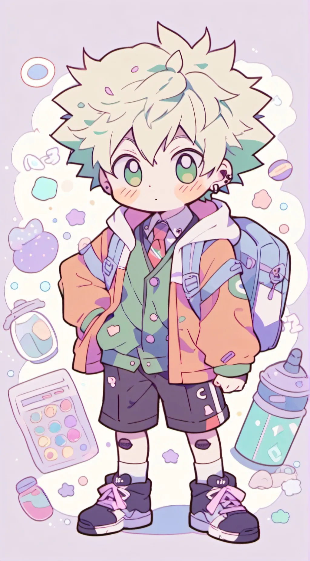 ai character: MHA vs L. O. V background