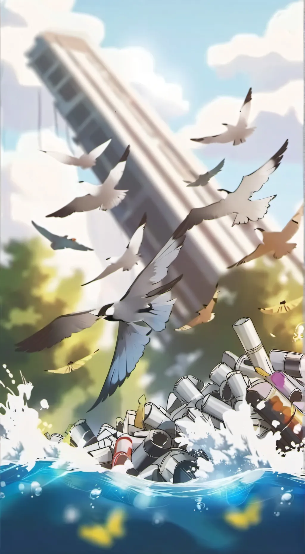 ai character: Ocean background