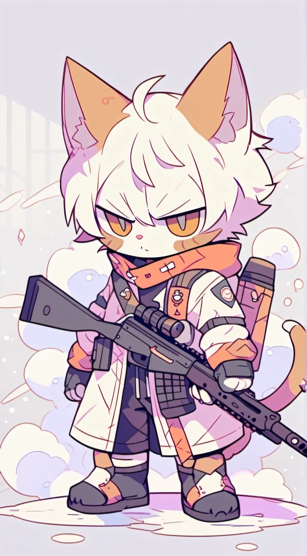 ai character: Toxic spicy T cat background