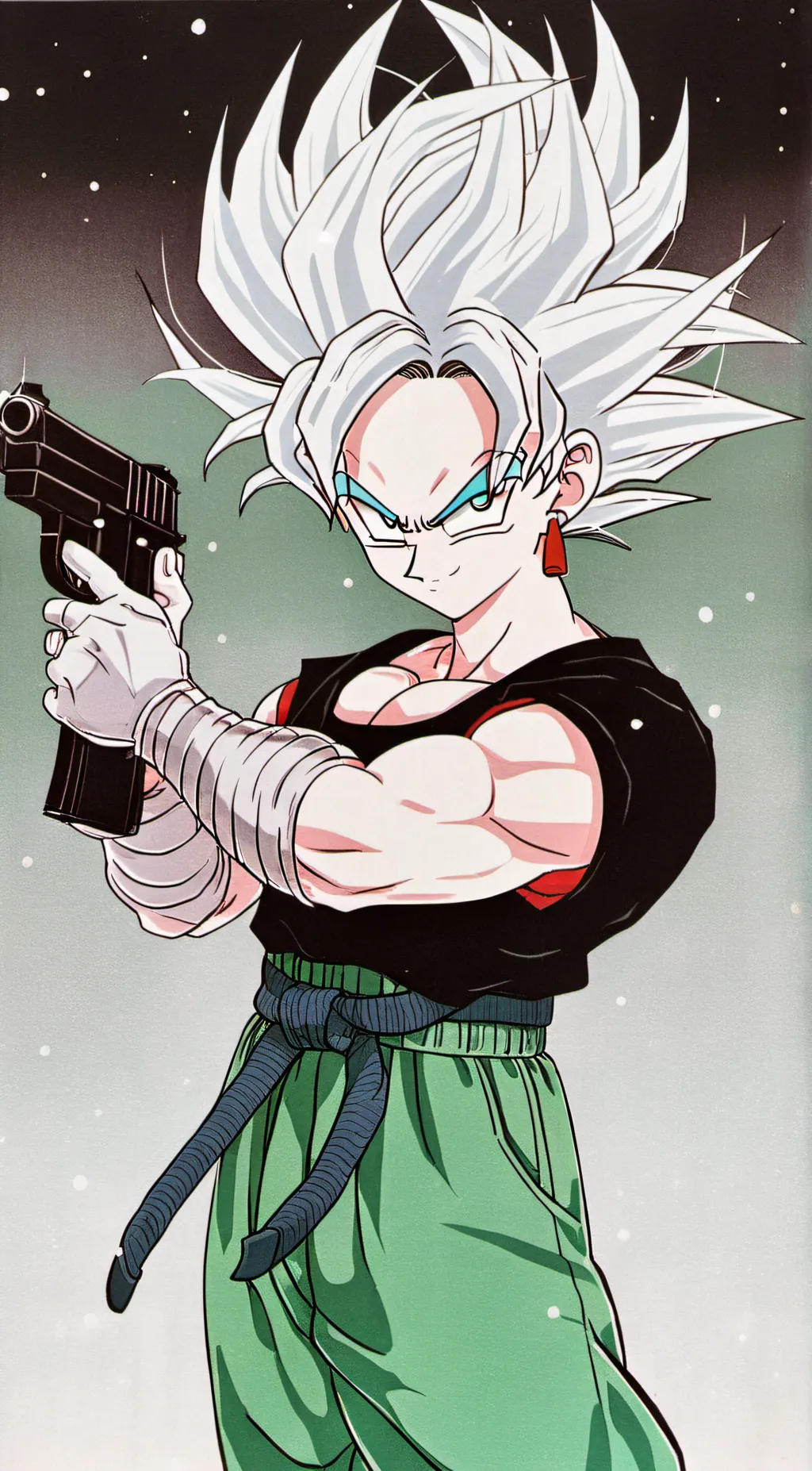 ai character: vegito (gun) background
