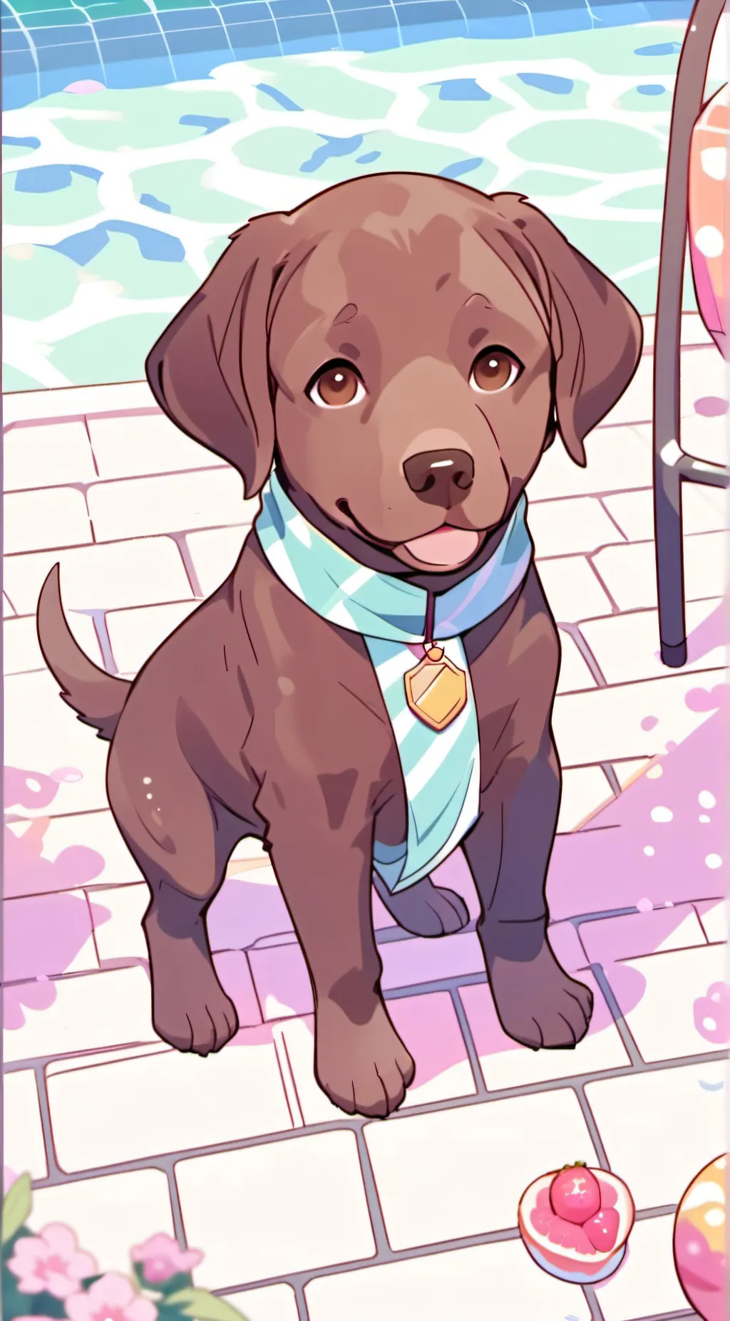 ai character: Paisley background