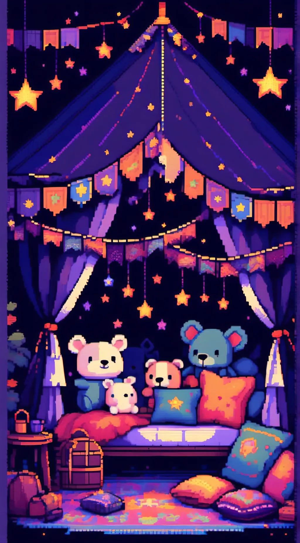 ai character: sleeping background