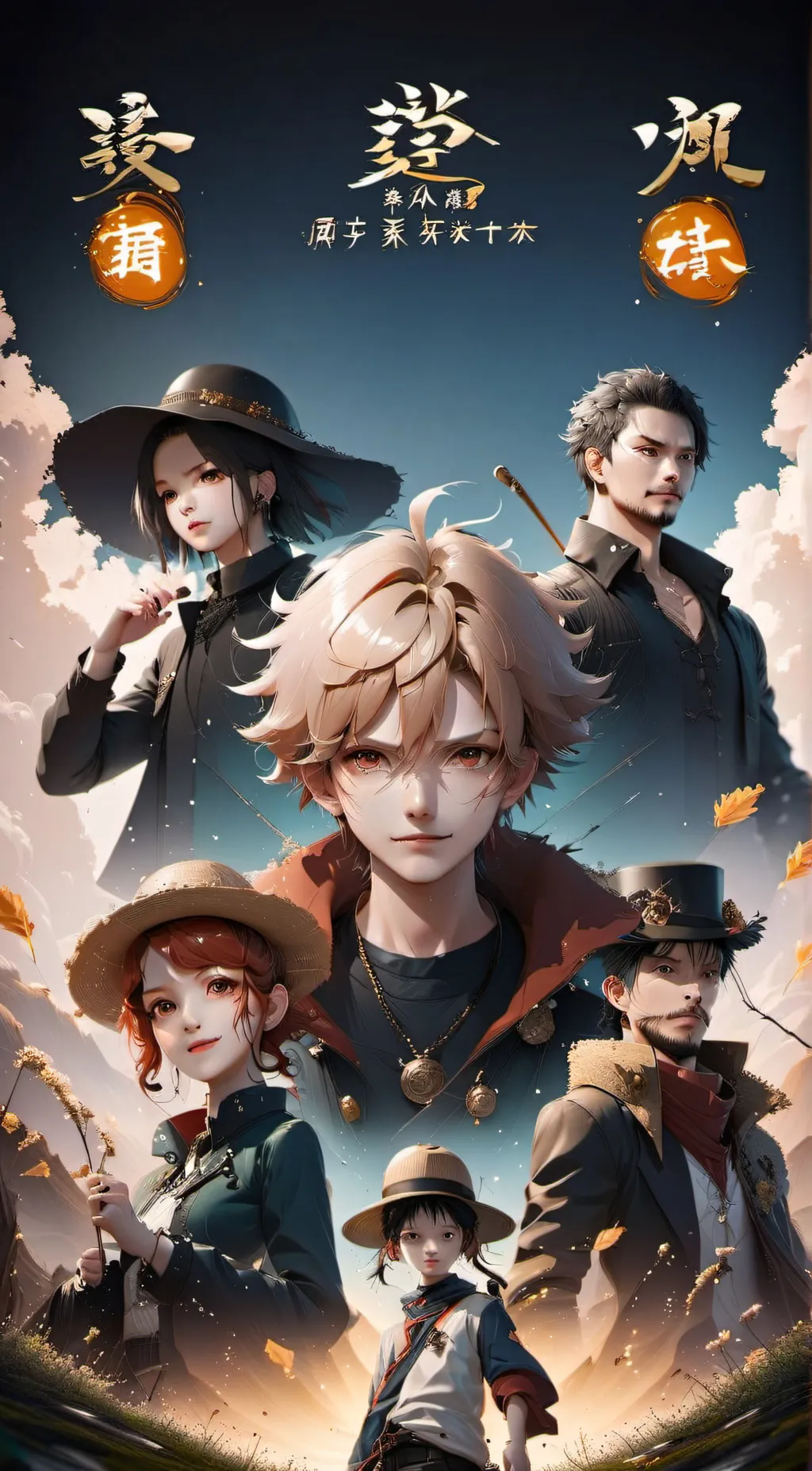 ai character: Straw hat Pirates background