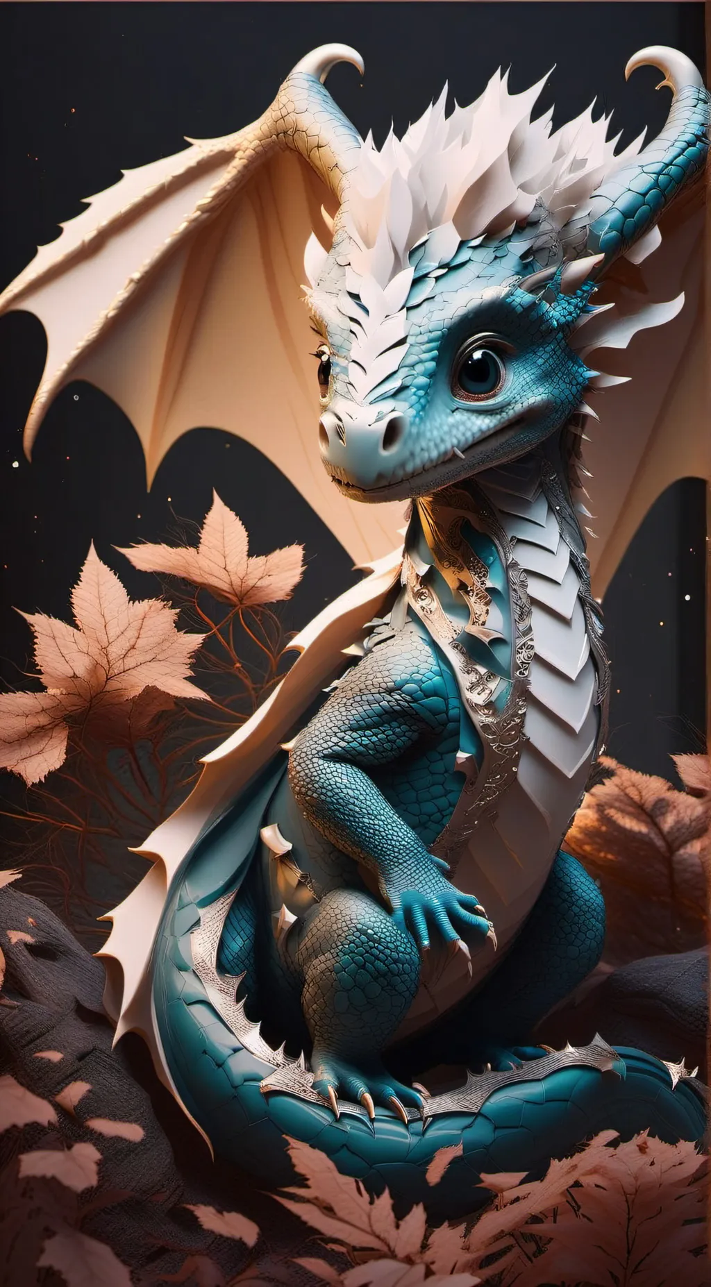 ai character: baby dragon 🐉  background