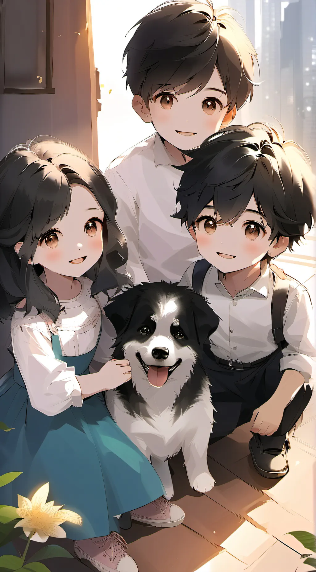 ai character: Siblings! background