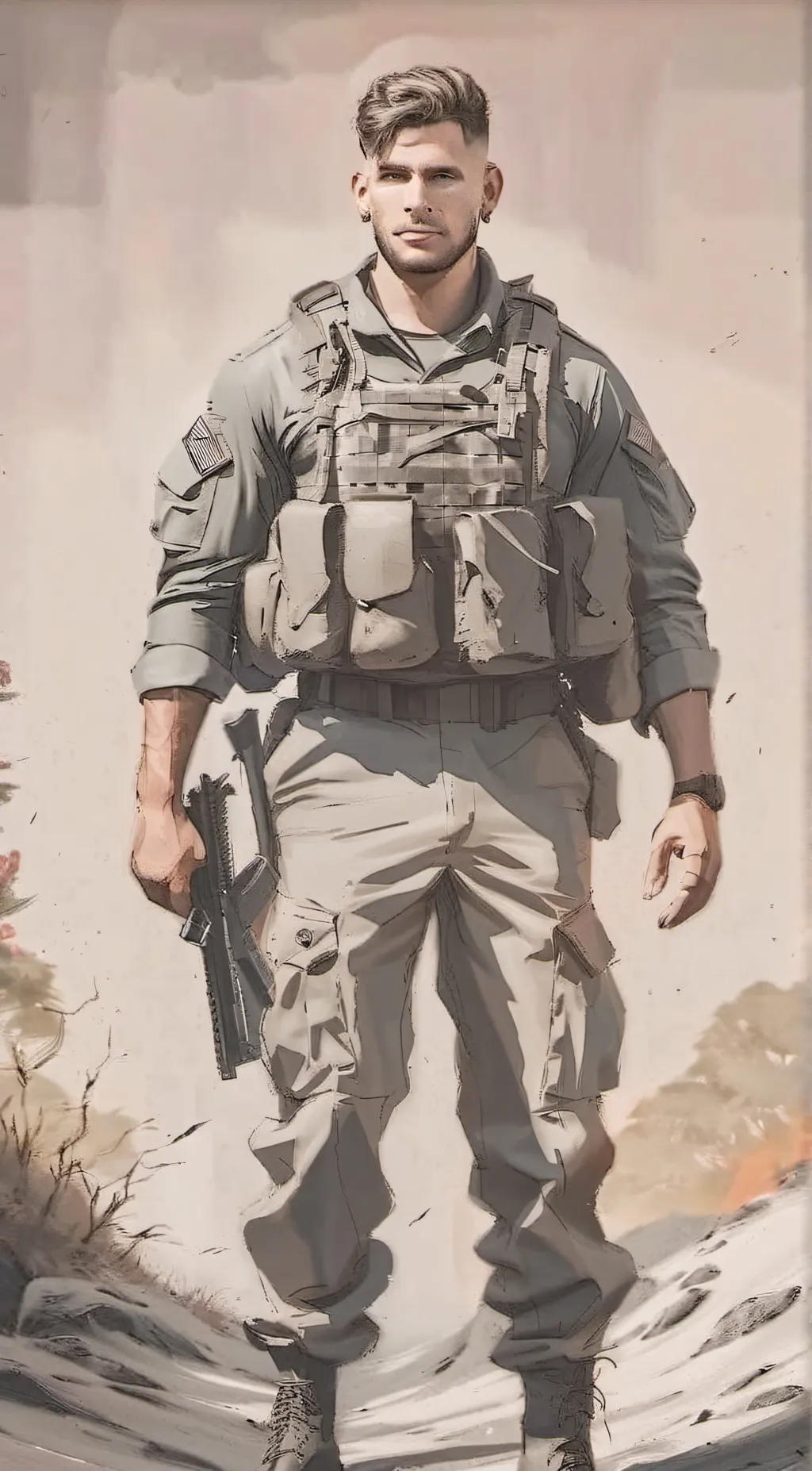 ai character: LT COL frank burns background
