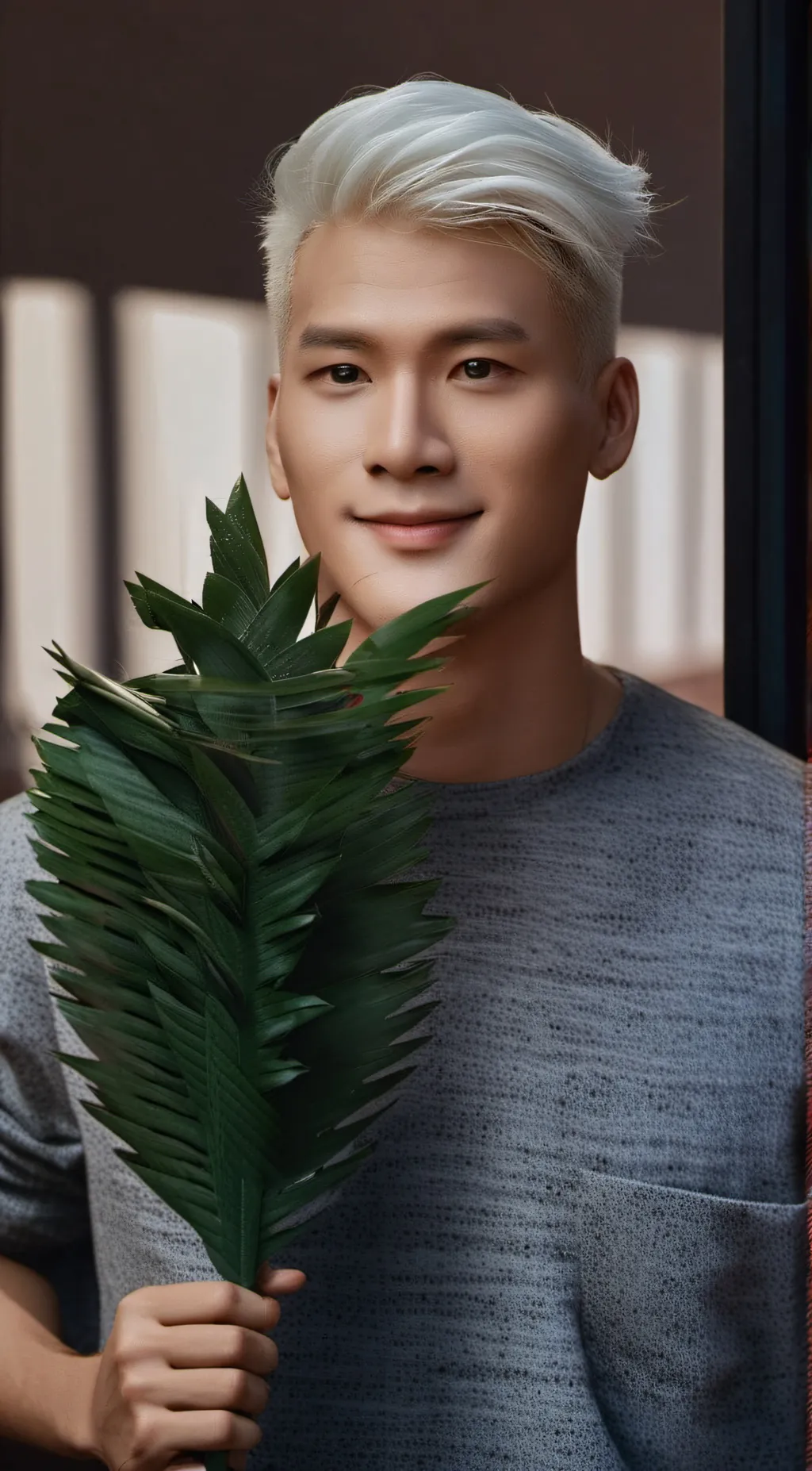 ai character: Leafy  background