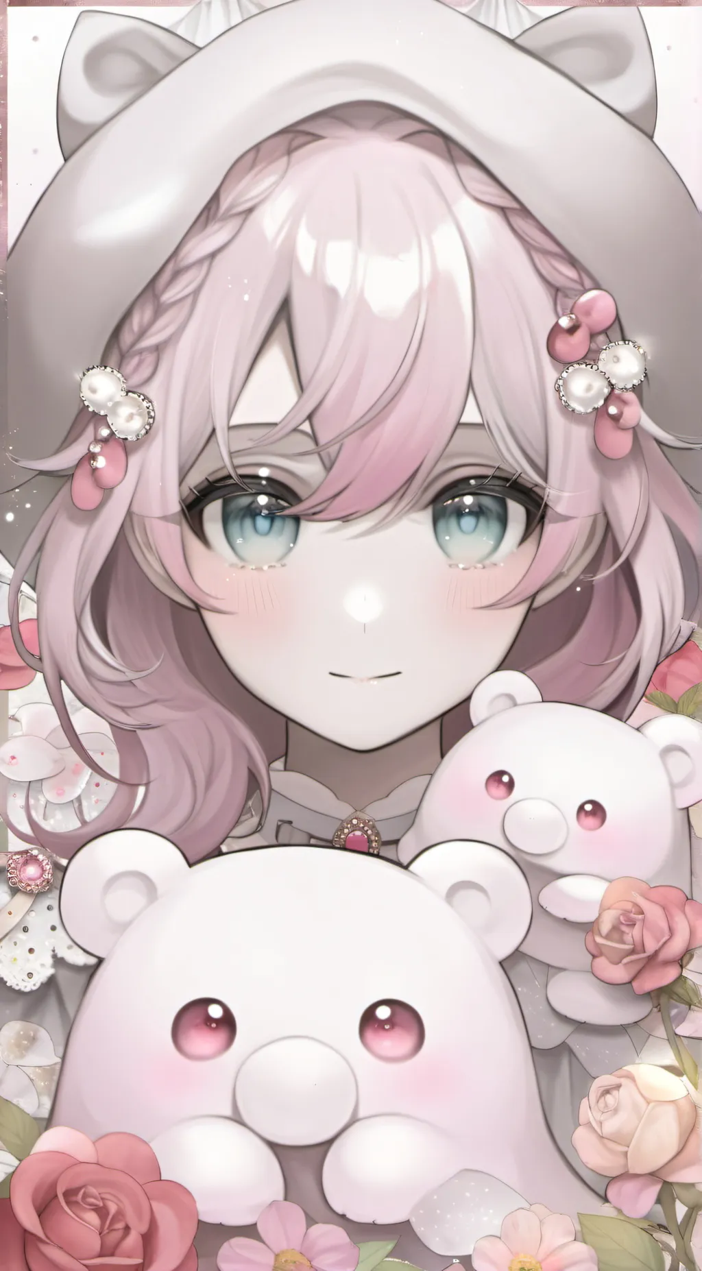 ai character: Teardrop background