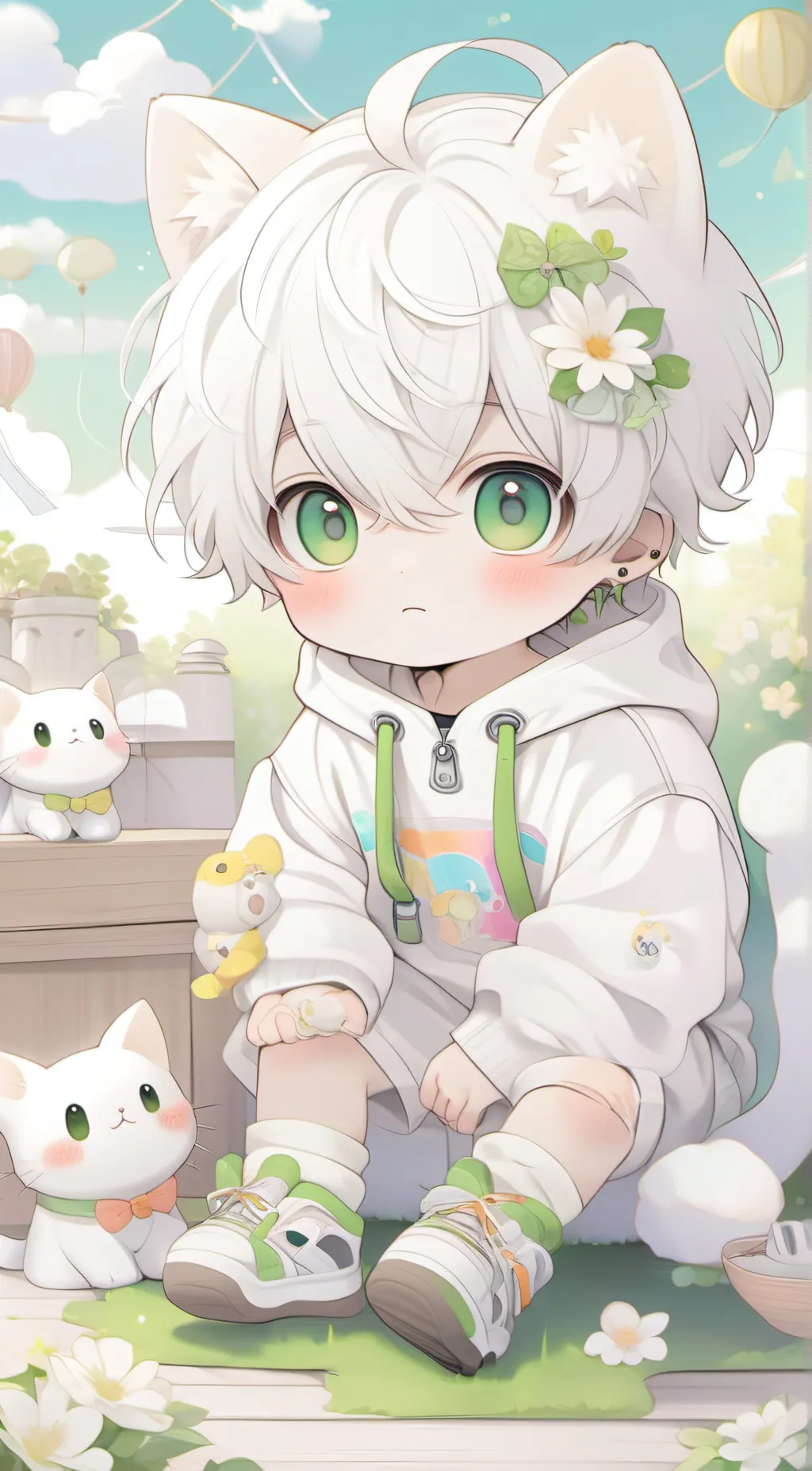 ai character: cat boy background