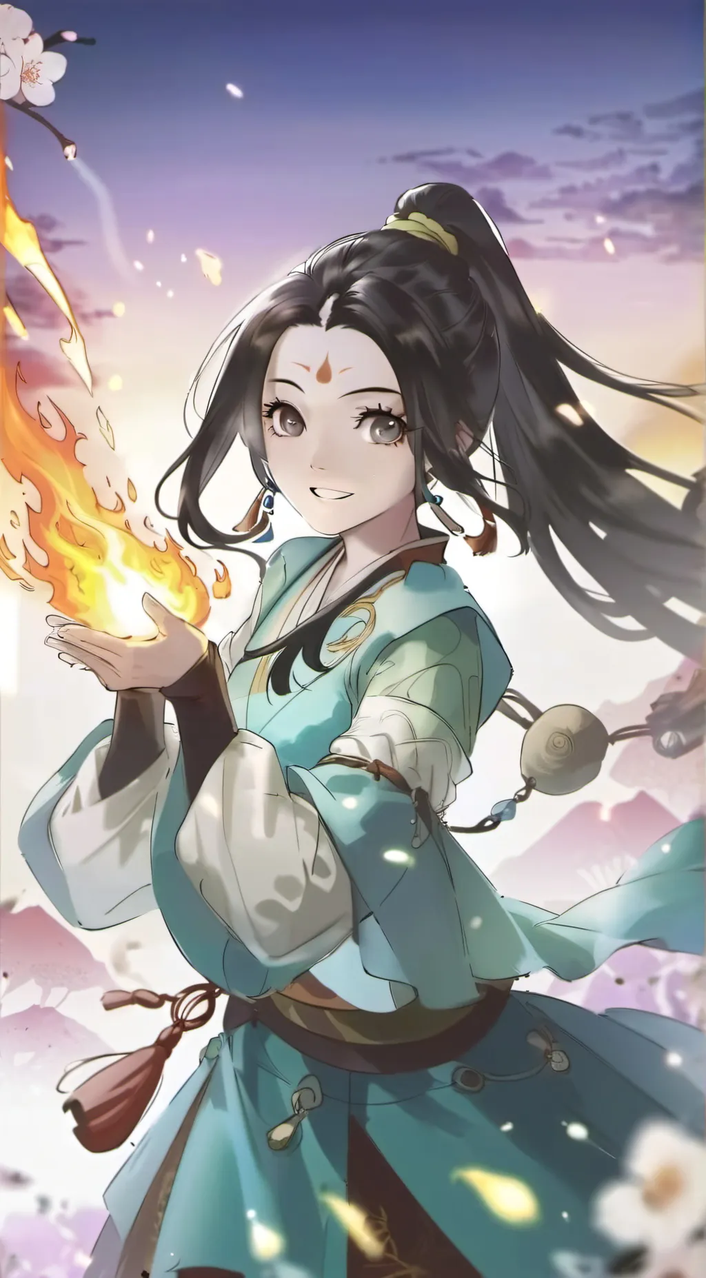 ai character: Izzy Charcoal background