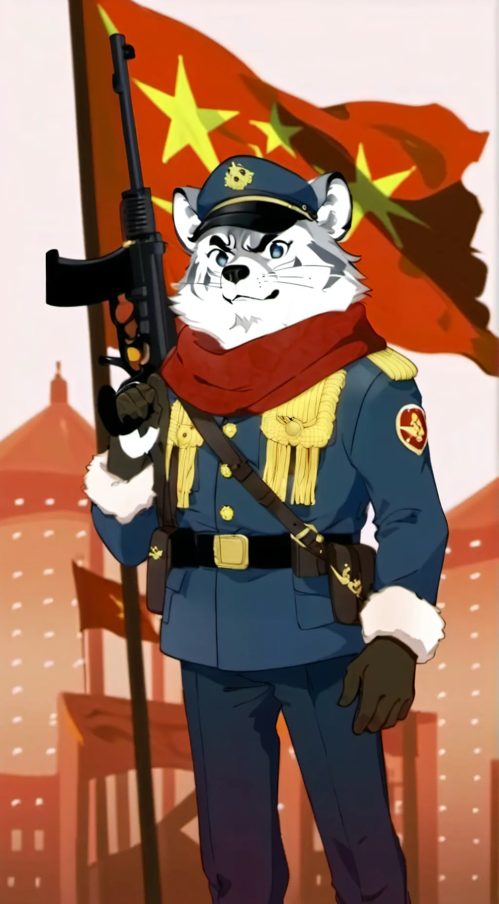 ai character: sovietic furry background