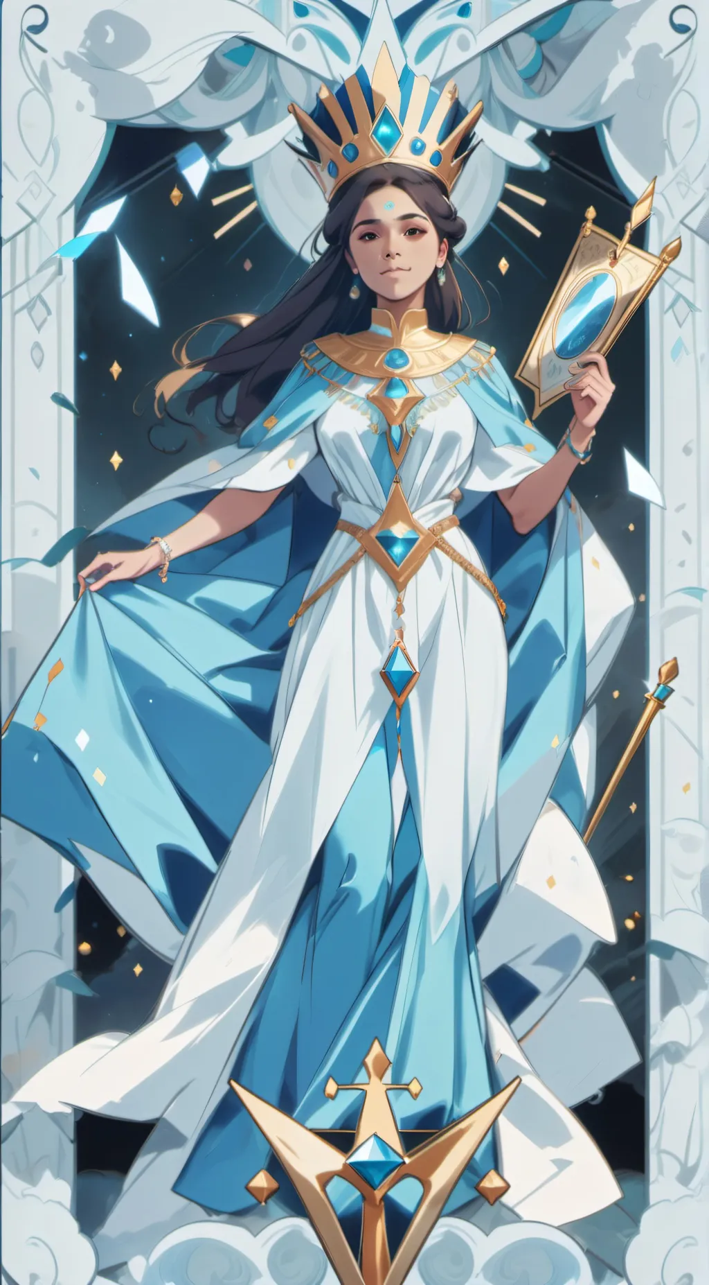 ai character: reina azul background