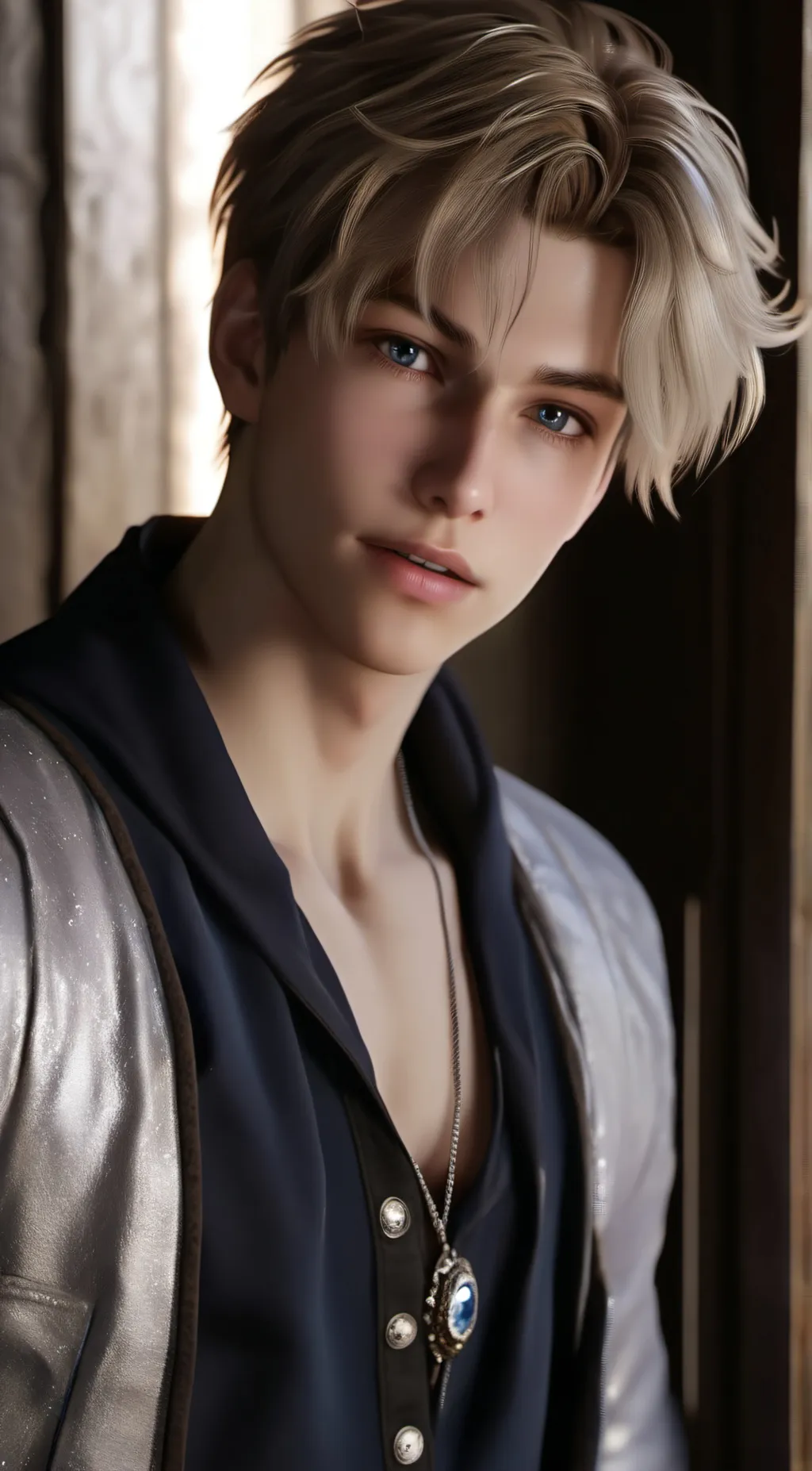 ai character: Blue background