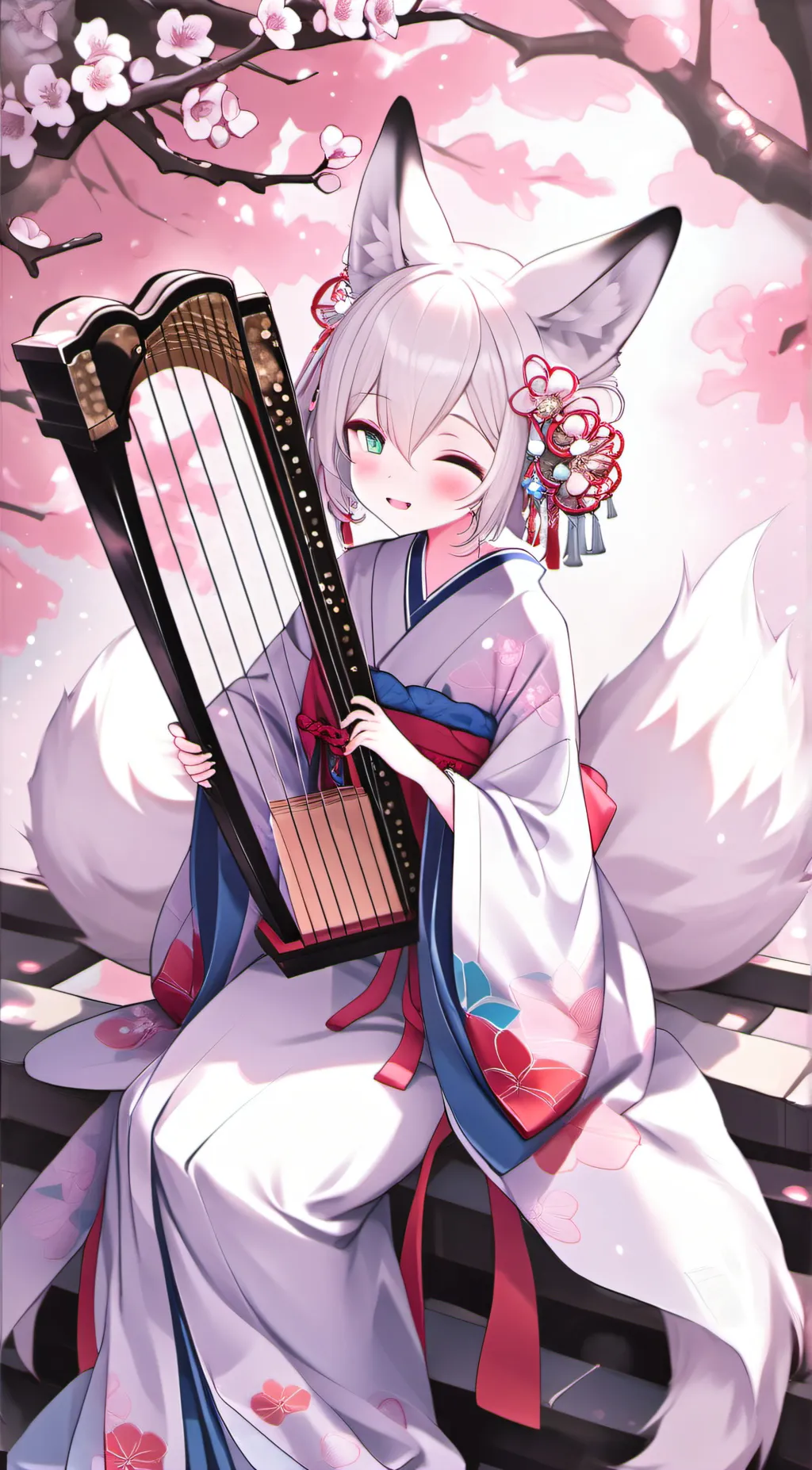 ai character: little Sakura  background