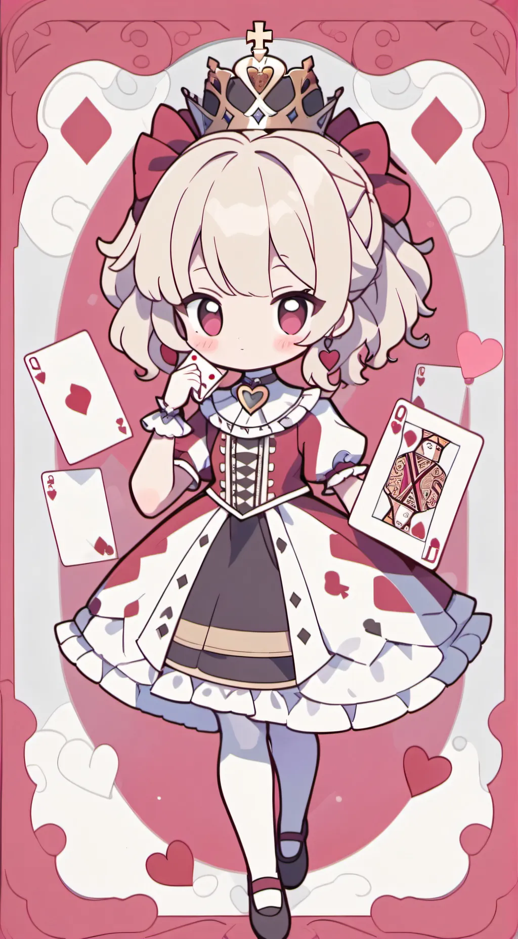 ai character: Queen Of Hearts  background